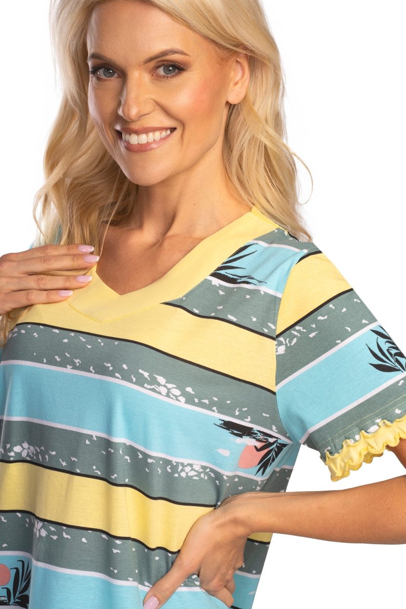 Consult-Tex Nachthemd Damen Nachthemd, Big Shirt Kurzarm DF662 bequem zu tragen – Bild 5 von 5