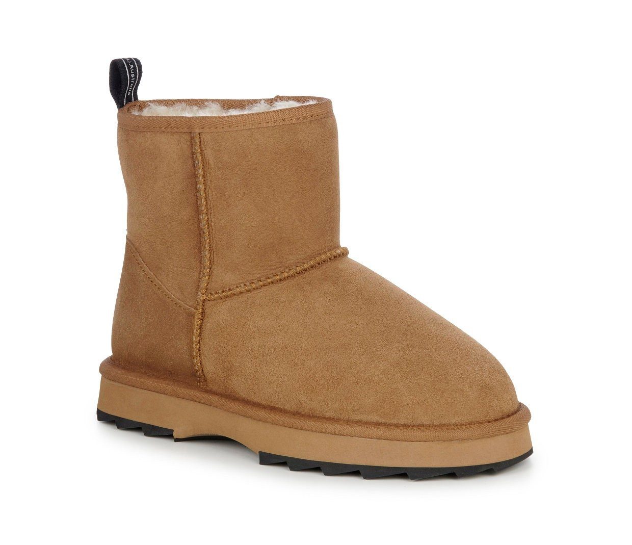 Emu Australia Sharky Mini (Schafsfell, gezähnte Gummiaußensohle) braun Damen Winterstiefel
