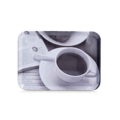 Neuetischkultur Tablett Serviertablett Kaffee-Design, Melamin, (Stück, 1-tlg., 1 Tablett)