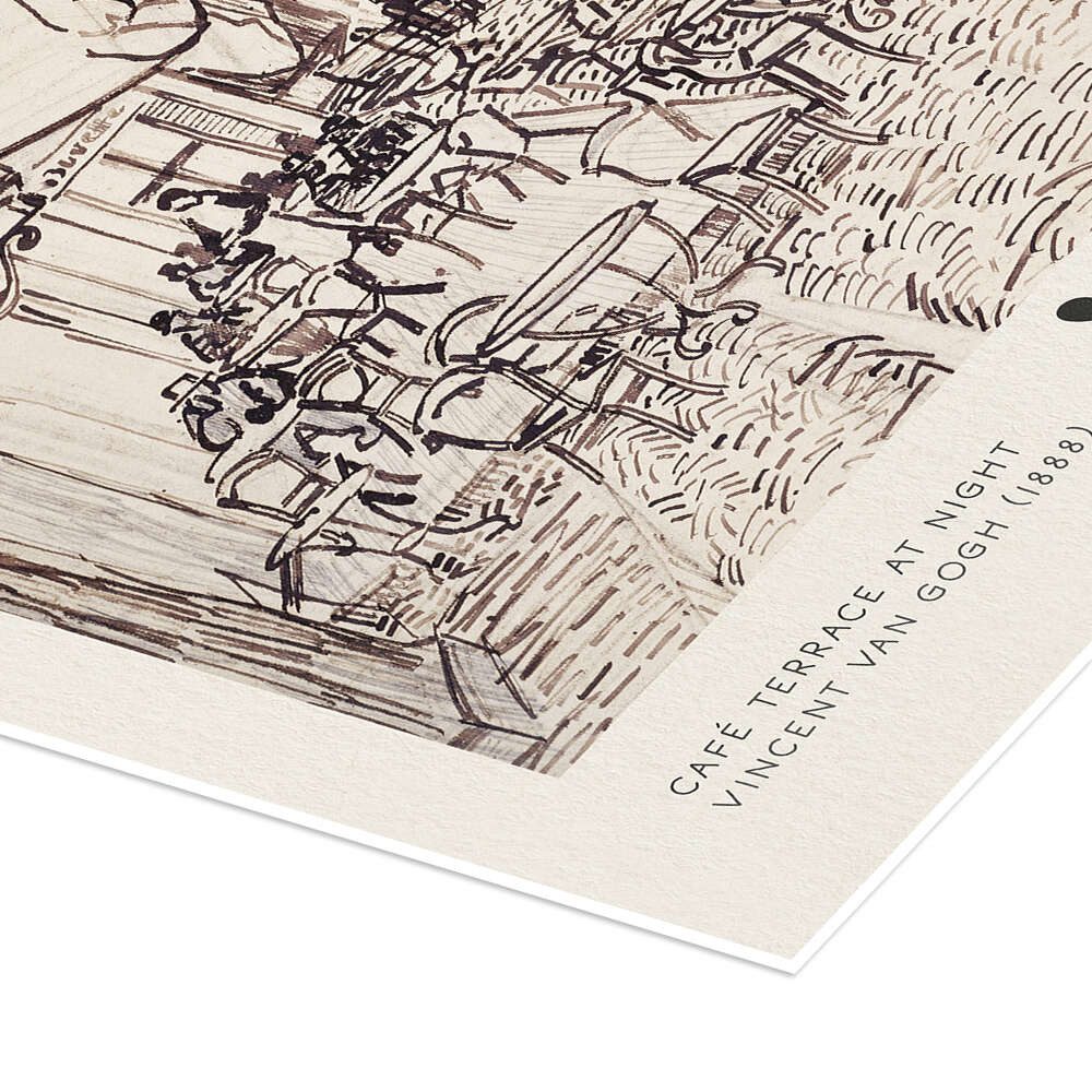 Posterlounge Wandbild Studie für Caféterrasse am Abend, 1888, Vincent van Gogh, erhältlich als Poster, Leinwandbild, Wandsticker oder Acrylglasbild