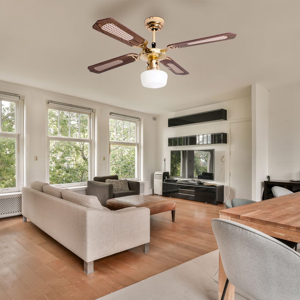 V-TAC Deckenventilator, Deckenventilator Deckenlampe mit Ventilator Esszimmer Raumkühler