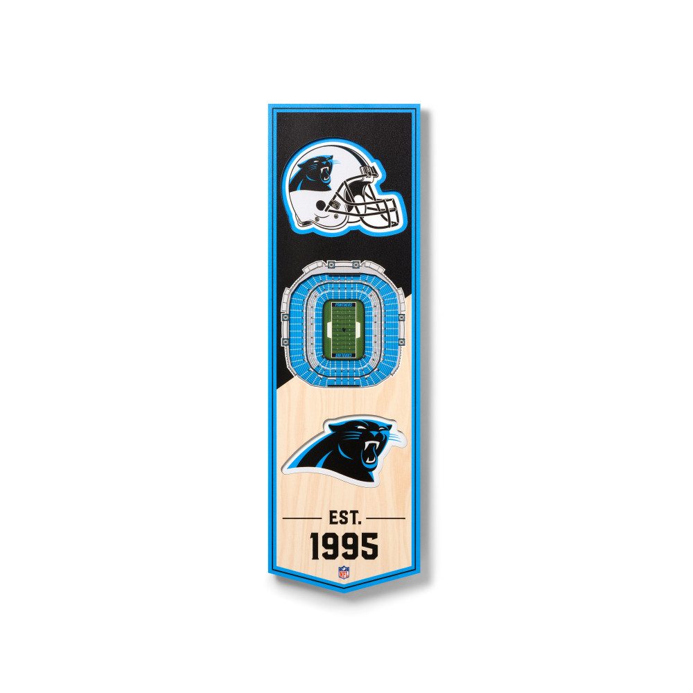 Carolina Panthers Wanddekoobjekt Carolina Panthers 3D Stadium Banner