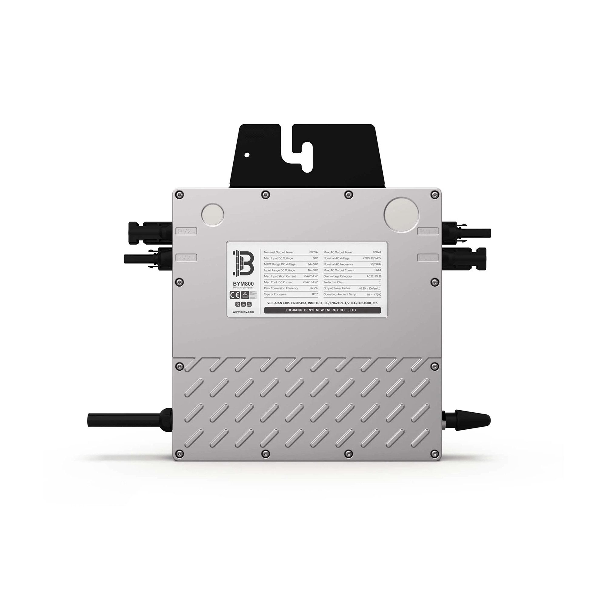 SUNNIVA Wechselrichter BENY BYM800 Mikro-Wechselrichter 800W, (2× MPPT, IP67 wetterfest, Wi-Fi & App-Steuerung, Plug-&-Play Balkonkraftwerk Inverter für Solarmodule)