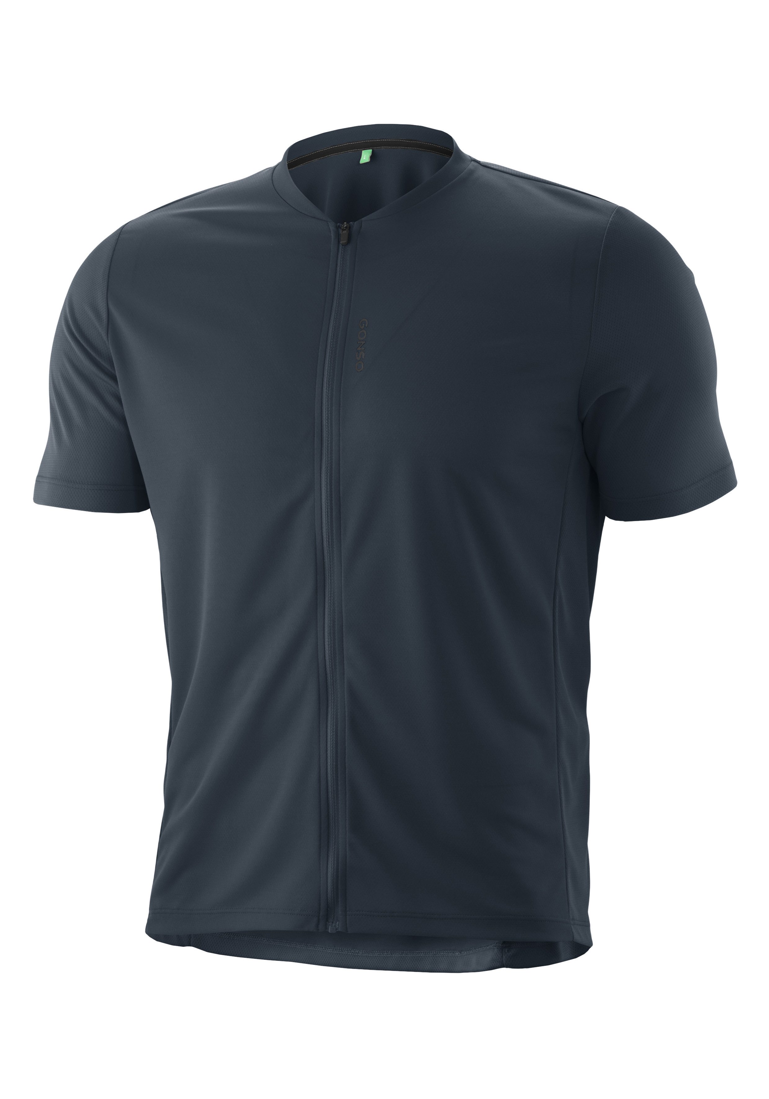 Gonso Radtrikot SITIVO Jersey Green M Herren Fahrradtrikot kurzarm, Half-Zip Trikot mit Rückentasche