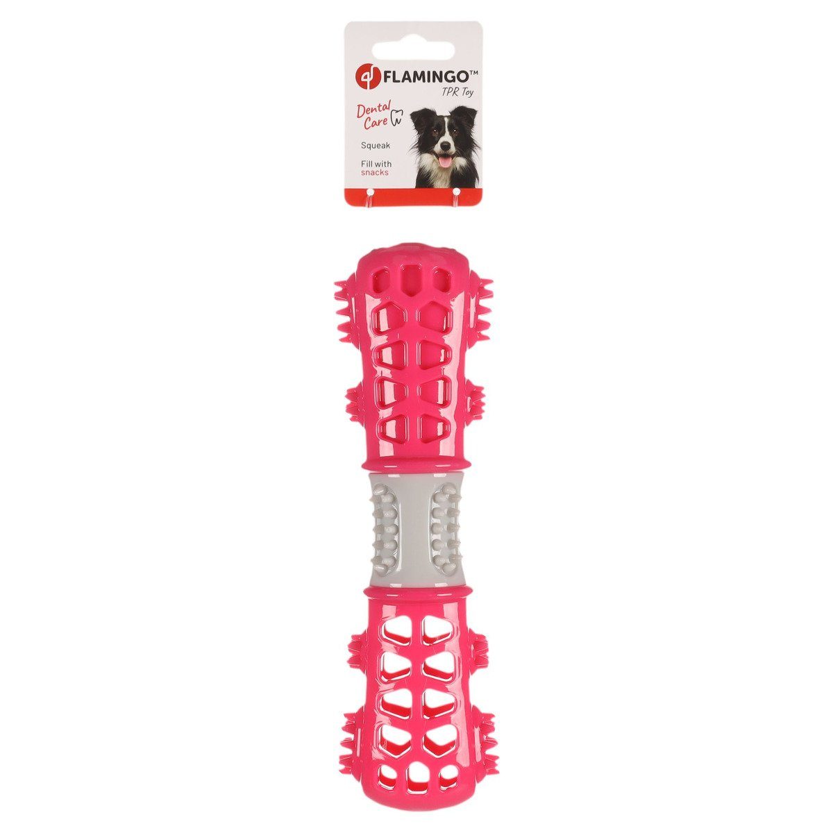 Thumbnail - Flamingo Kauspielzeug Hundespielzeug Spako Stick fuchsie