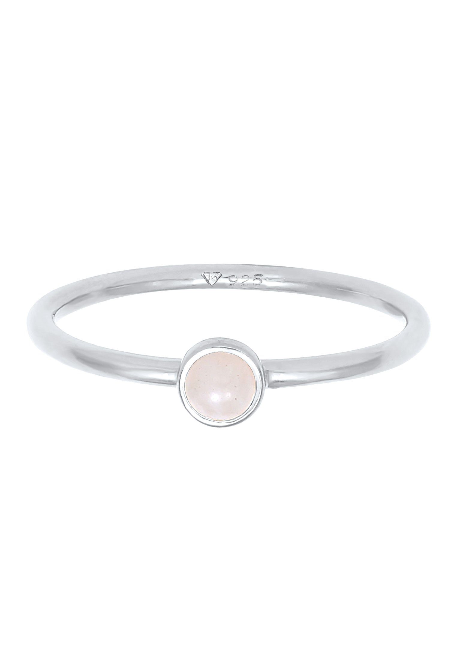 Elli Fingerring Rosenquarz Edelstein Stabelring 925er günstig online kaufen