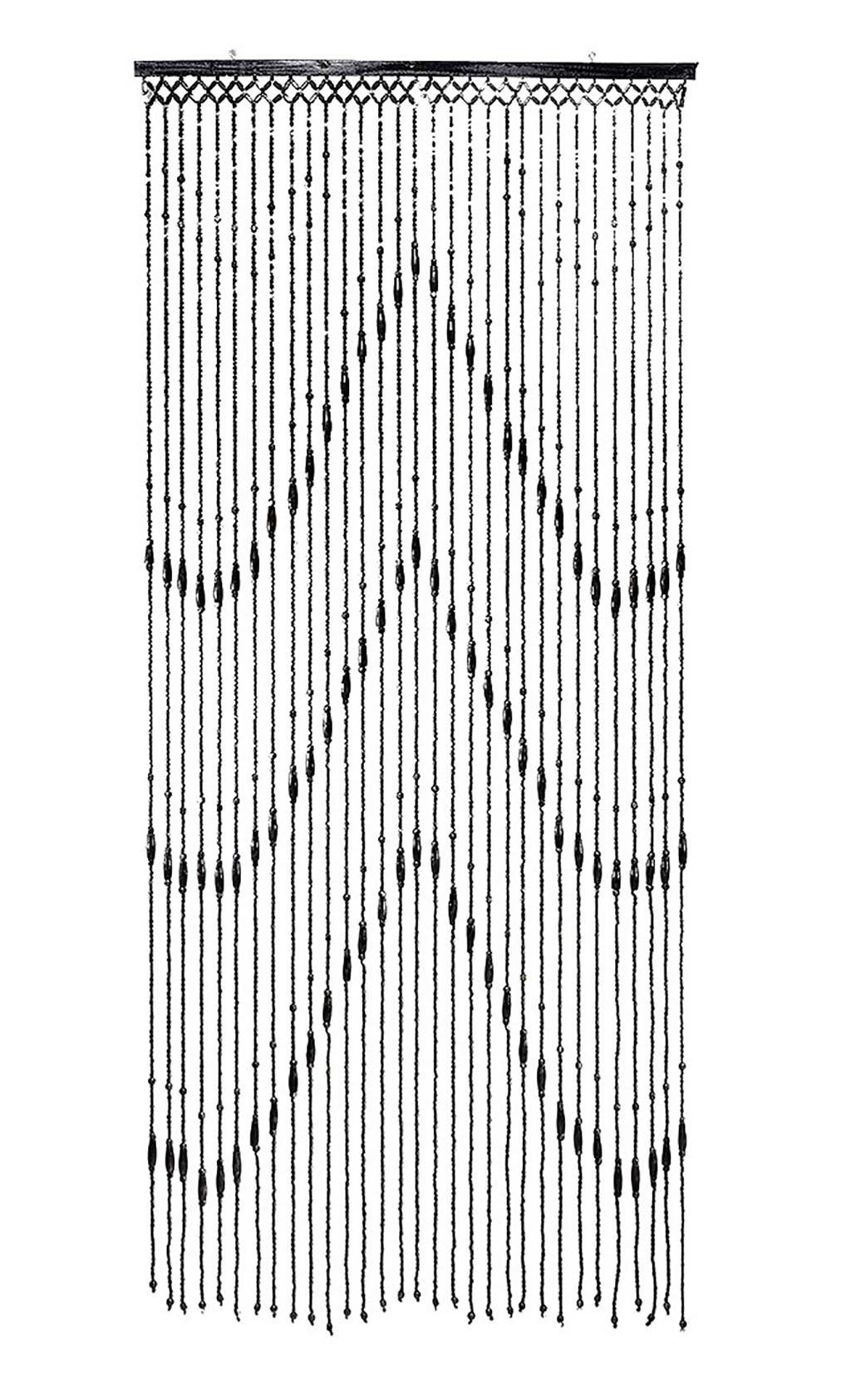(1 cm, St), 200 Holzperlenvorhang Ösen transparent WOOD Kobolo, Türvorhang
