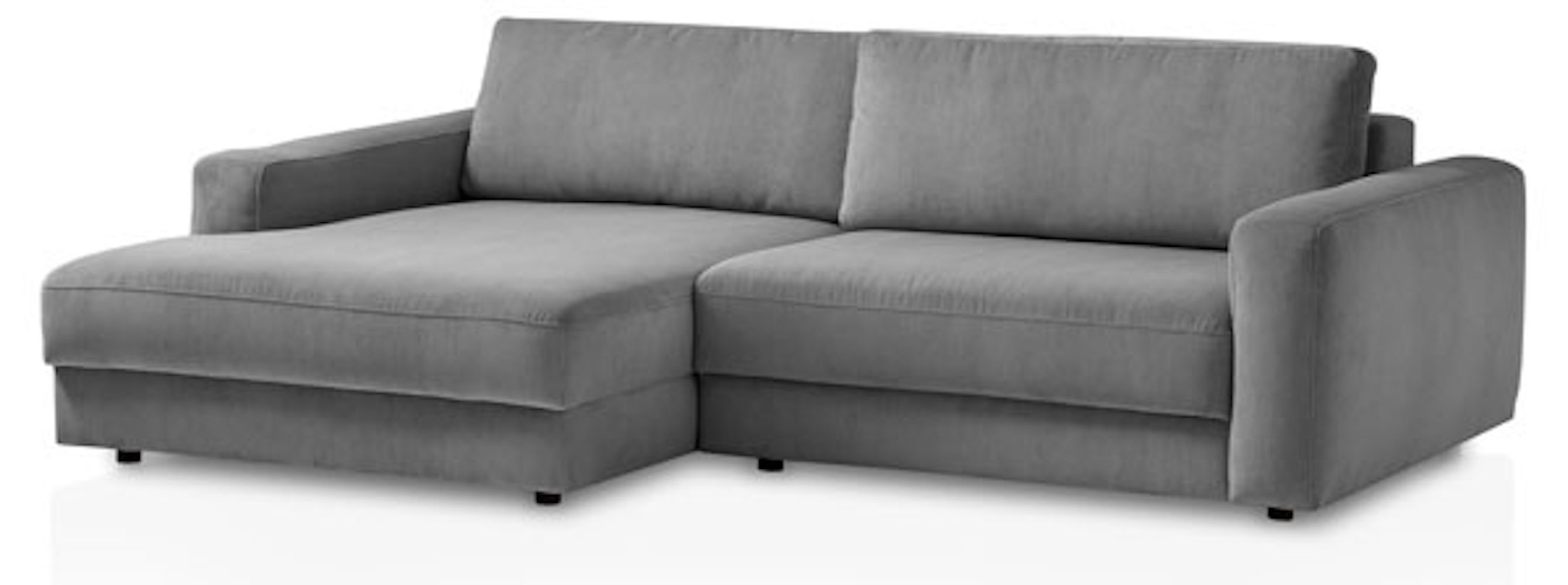 Feldmann-Wohnen Ecksofa Bogota, 250x176x84cm grau links Recamiere