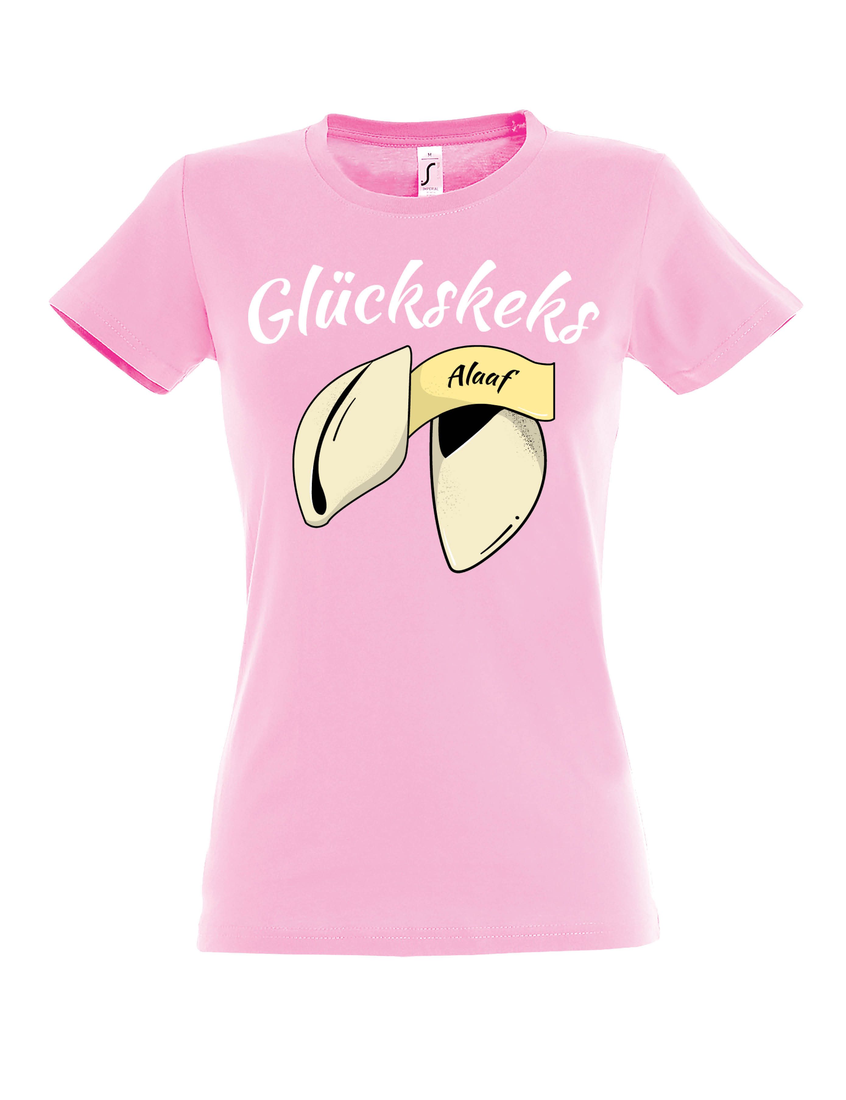 Youth Designz Print-Shirt Glückskeks Print Damen T-Shirt Statement Fasching Karneval Frauen mit lustigen stylischen Aufdruck für Frauen