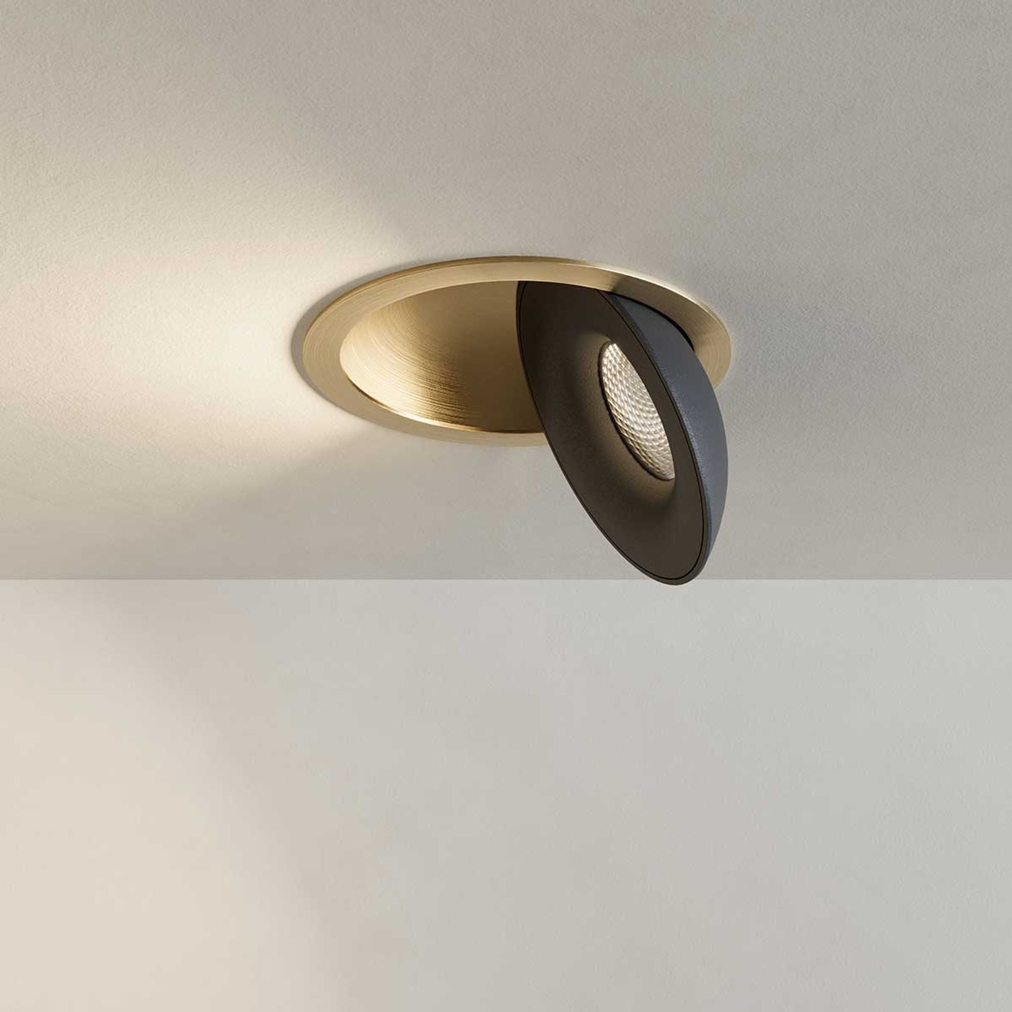 s.luce LED Deckenstrahler Santa Deep schwenkbar & dimmbar Gold/Schwarz, Neutralweiß
