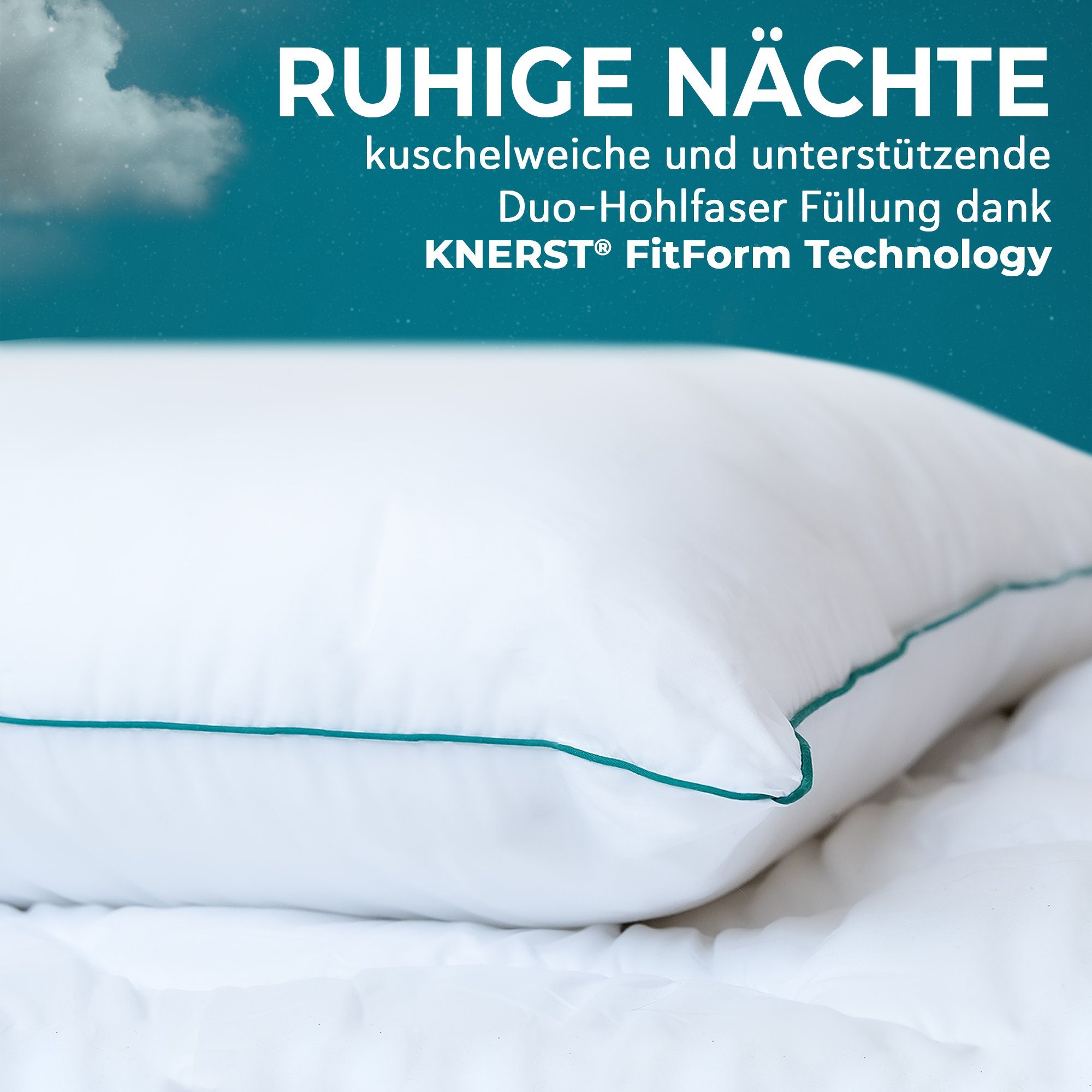 KNERST Kopfkissen Kopfkissen Fitform Technologie 100% Polyester, Füllung: F günstig online kaufen