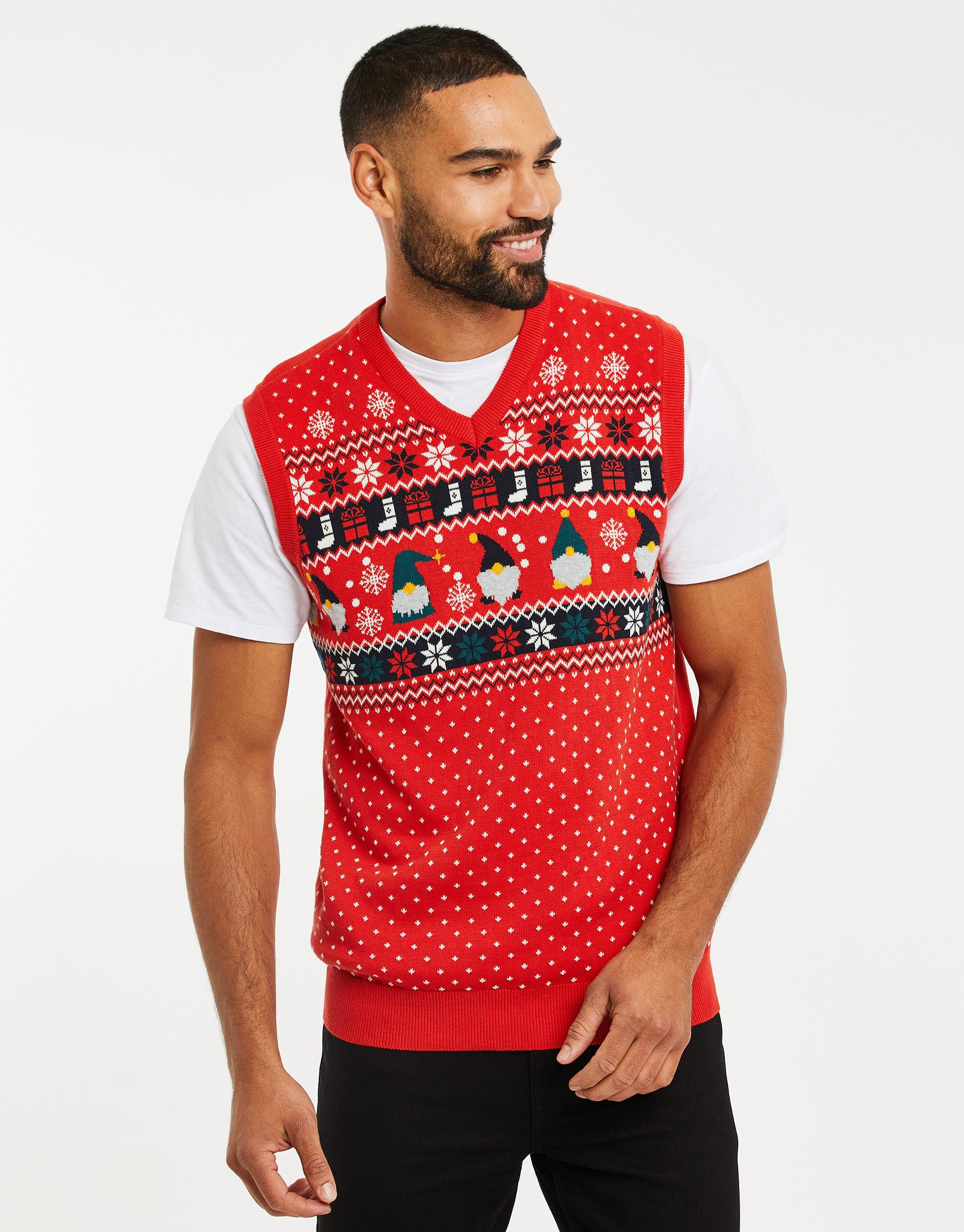 Threadbare Fleeceweste THB Xmas Knitted Vest günstig online kaufen