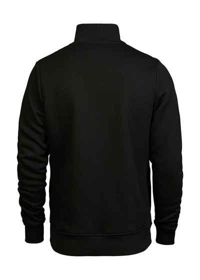 Tee Jays Rundhalspullover TEE JAYS Herren Pulli Sweater mit Stehkragen Reißverschluß Sweatshirt