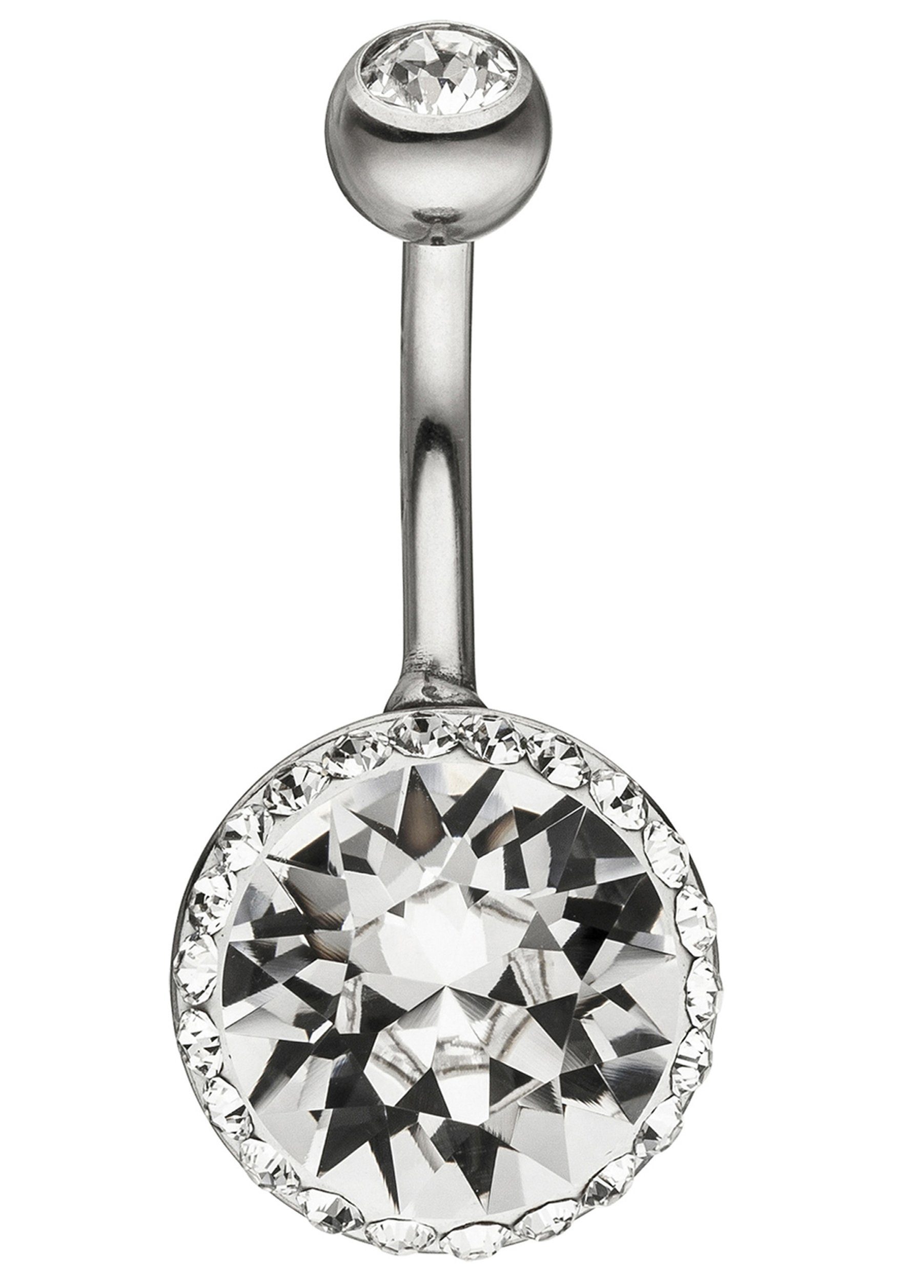 JOBO Bauchnabelpiercing, Edelstahl mit Kristallsteinen günstig online kaufen