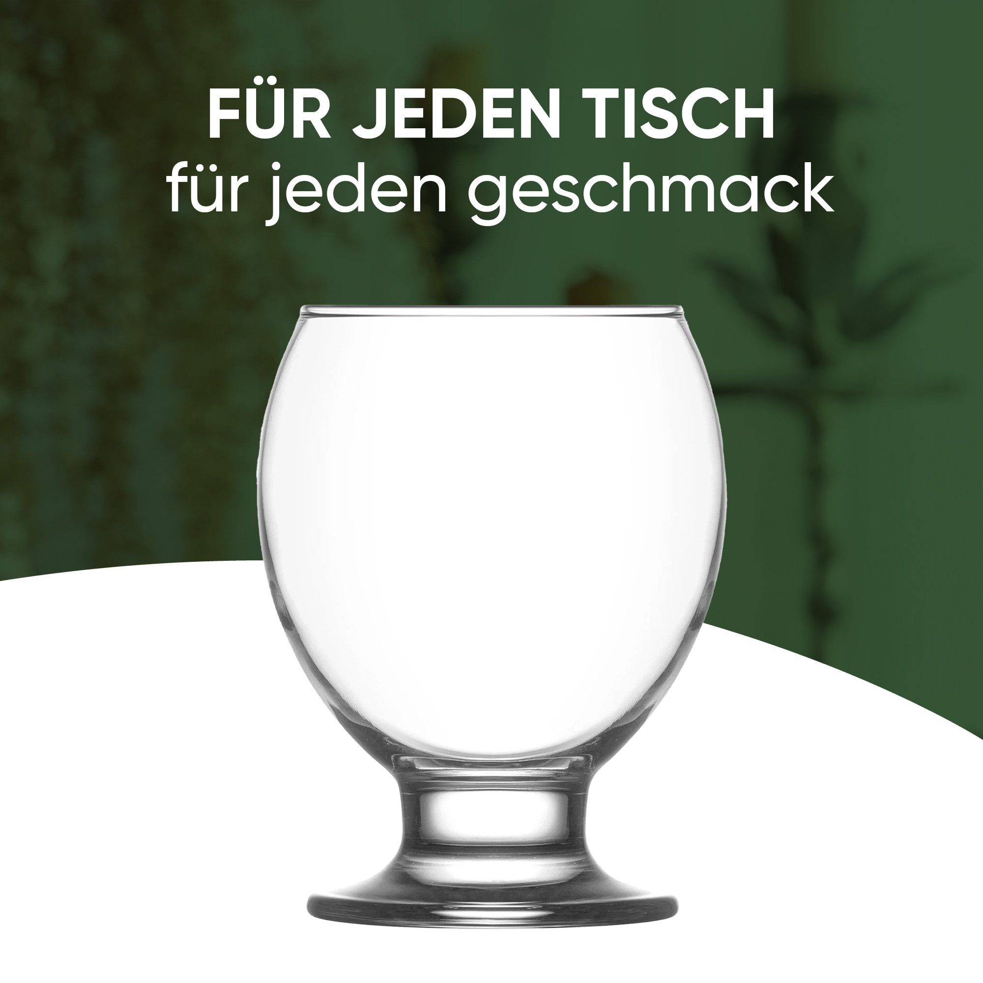 LAV Gläser-Set Nectar, 6-tlg., Glas, 6er Set, 280ml, ideal für Wasser, Saft, Softdrinks oder Cocktails