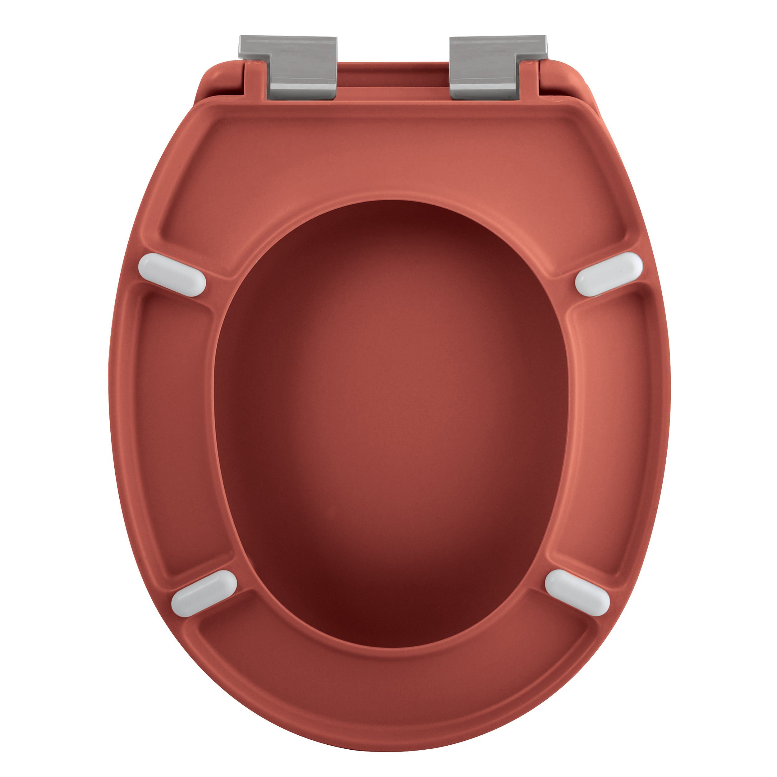 spirella WC-Sitz NEELA, Premium Toilettendeckel langlebig, Soft Absenkautomatik, Duroplast leichtem rot in Close hohe bruchsicher, Kunststoff, Trendfarben angesagter oval, Optik, terracotta neue aus Stabilität, matt