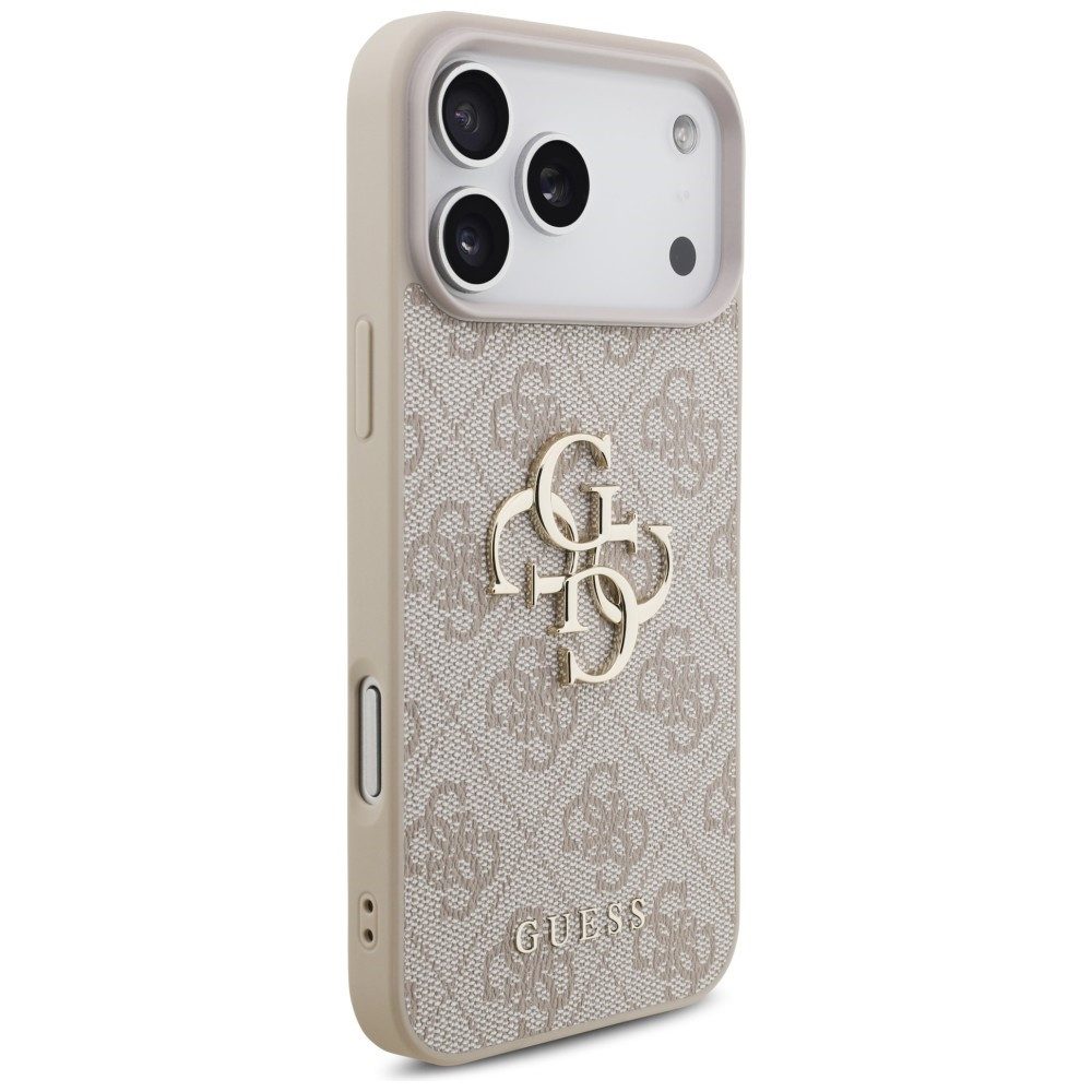 Guess Handyhülle iPhone 18 Pro Max Big Logo Metall Schutzhülle Case Kunstleder 6,9 Zoll, Kantenschutz – Bild 4 von 5