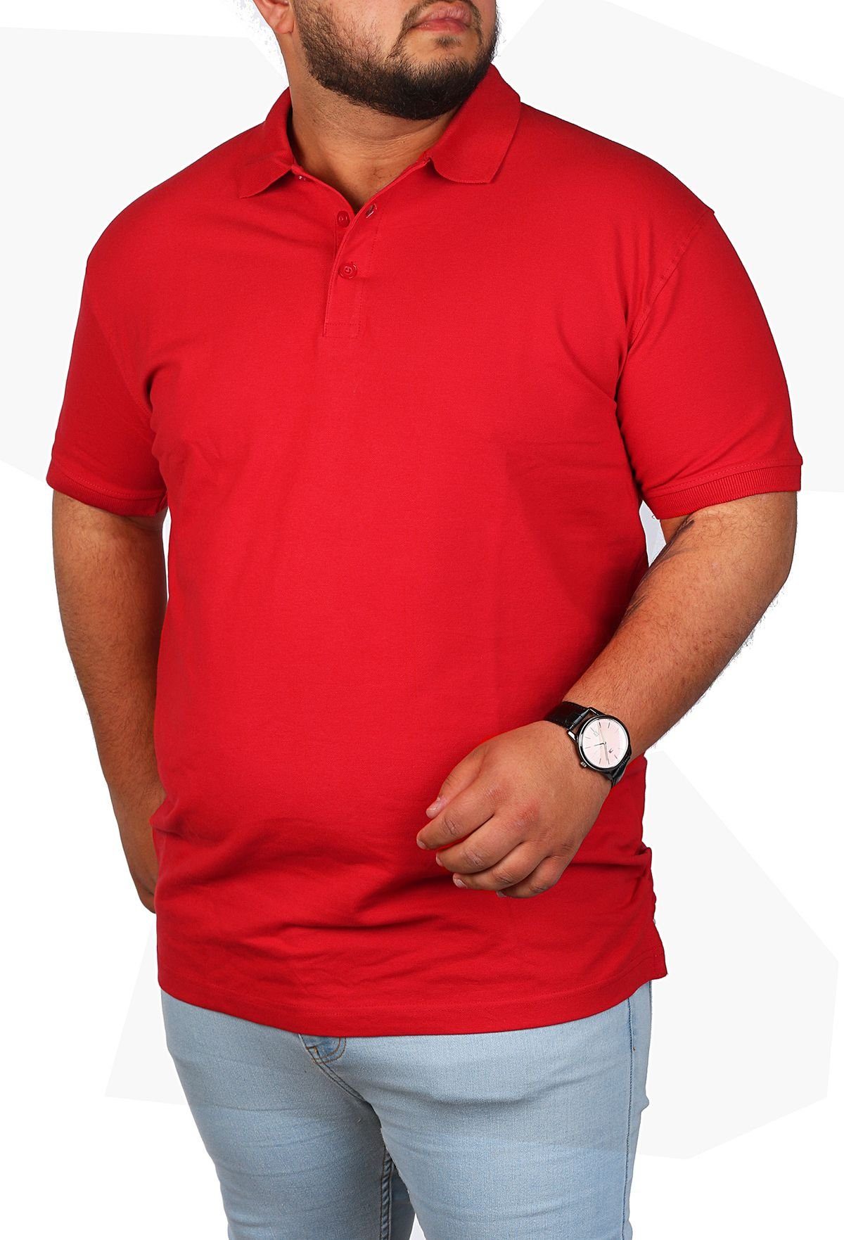 Young & Rich Poloshirt Herren Übergröße Basic big size optimierte moderne P günstig online kaufen
