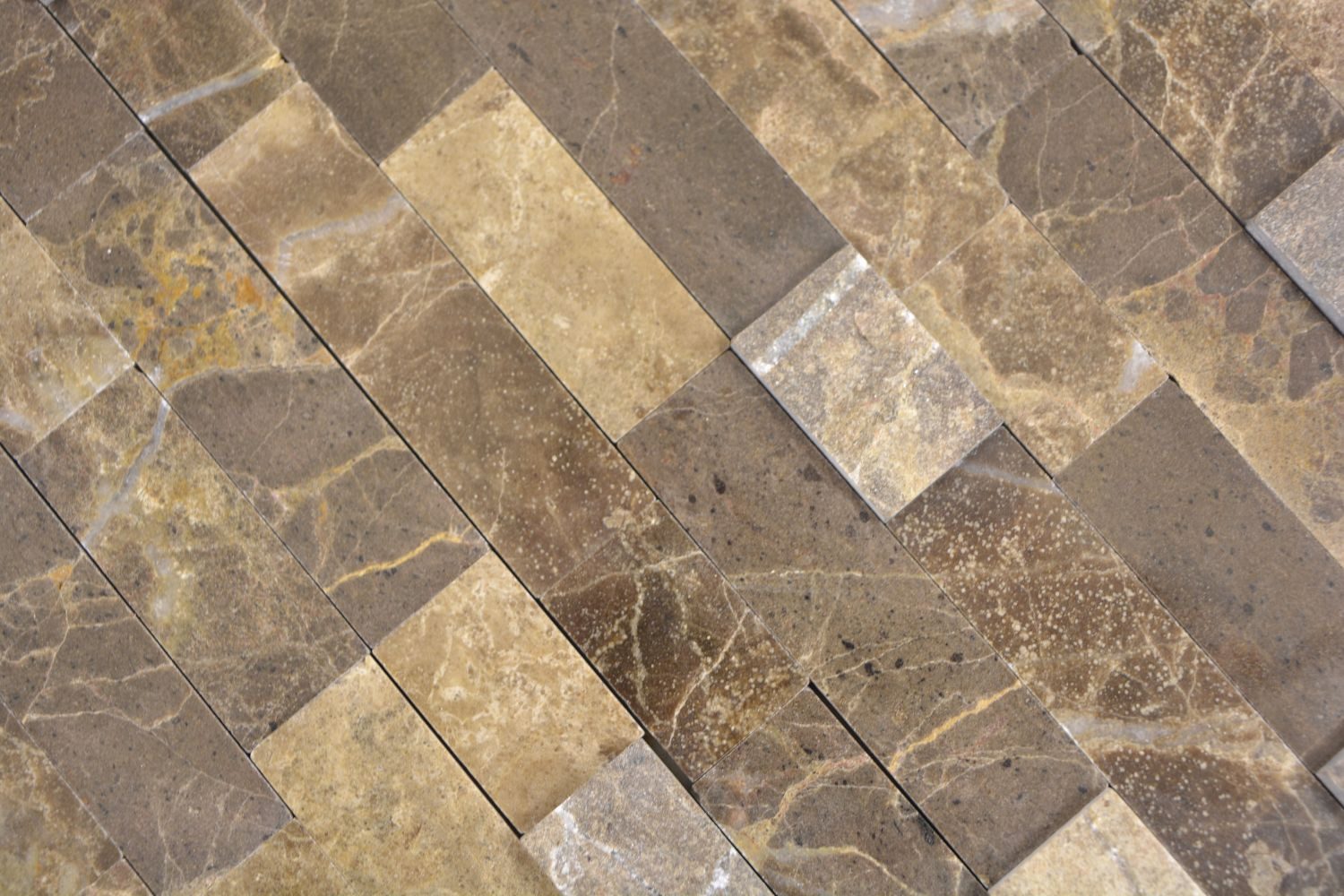Mosani Mosaikfliesen selbstklebende Verbund Mosaik Naturstein emparador braun