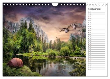 CALVENDO Wandkalender Kurze Auszeit (Wandkalender 2024 DIN A4 quer), CALVENDO Monatskalender