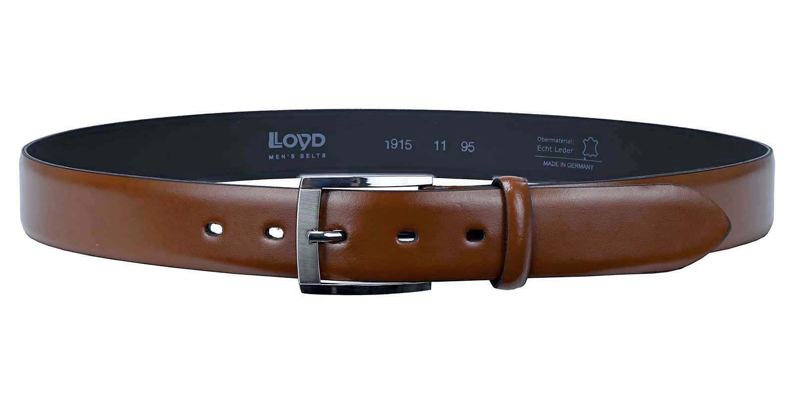 LLOYD Men’s Belts mm cognac 35 Dorn-Schließe LLOYD-Herren-Ledergürtel Ledergürtel