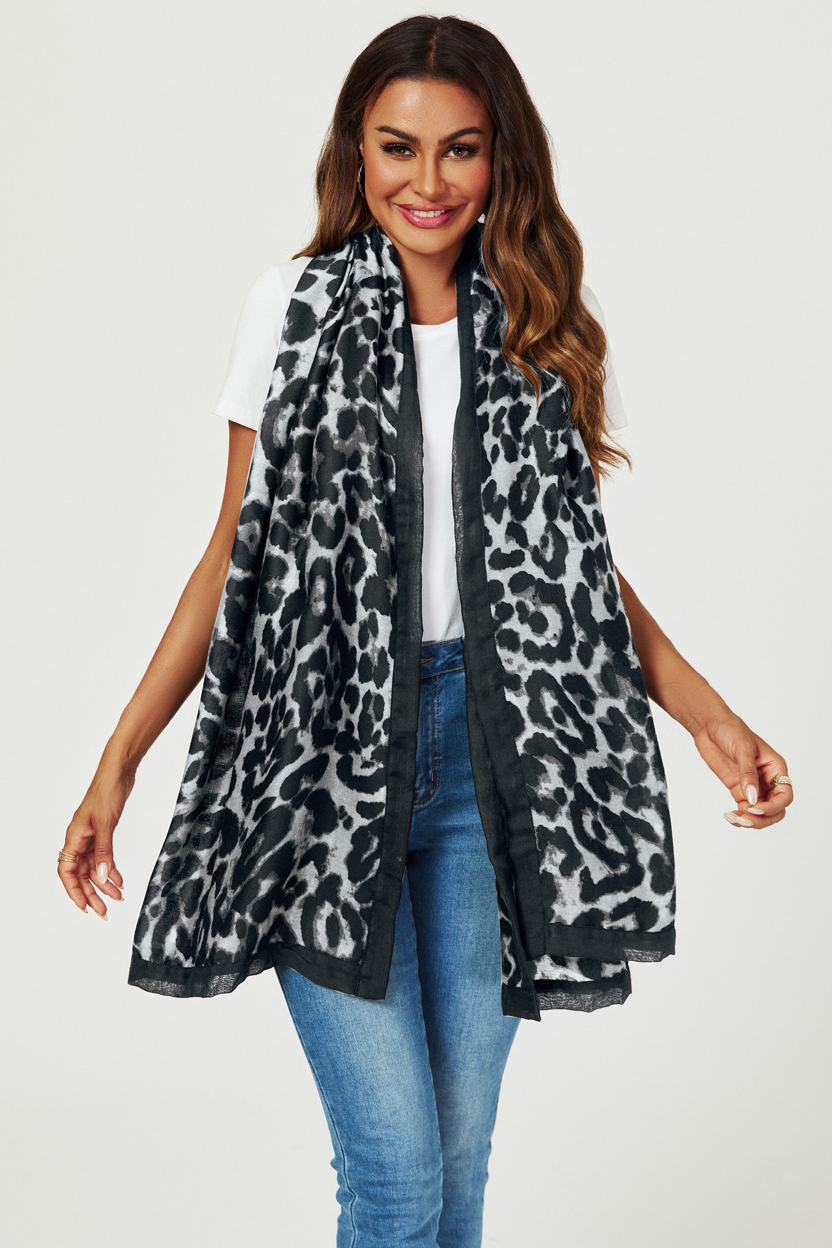 FS Collection Modeschal Damen Leopardenmuster Schal – Weich, Leicht & Viels günstig online kaufen