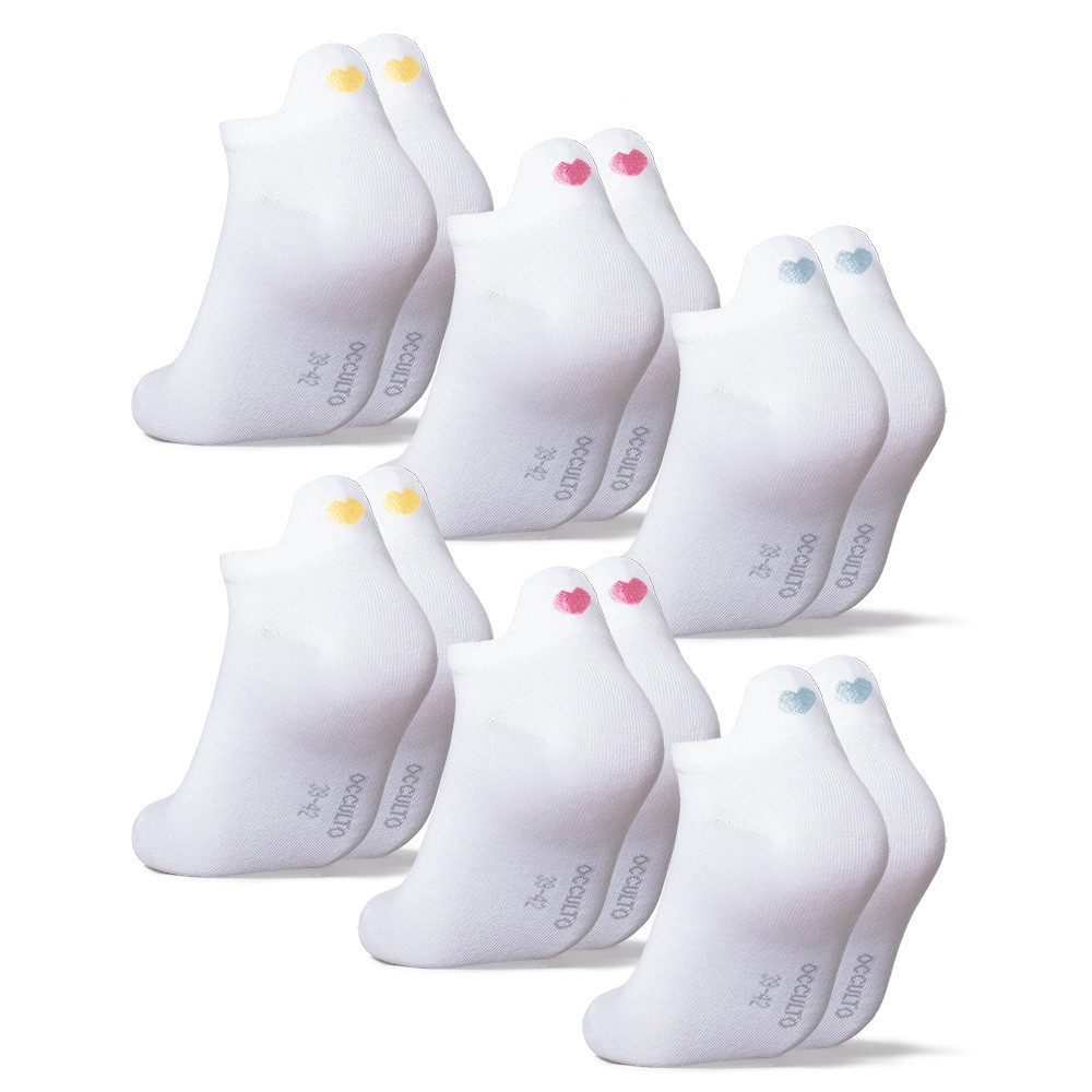 OCCULTO Sneakersocken Damen & Herren Motiv Sneaker Socken 6er Pack (Modell: Luca) (6-Paar)