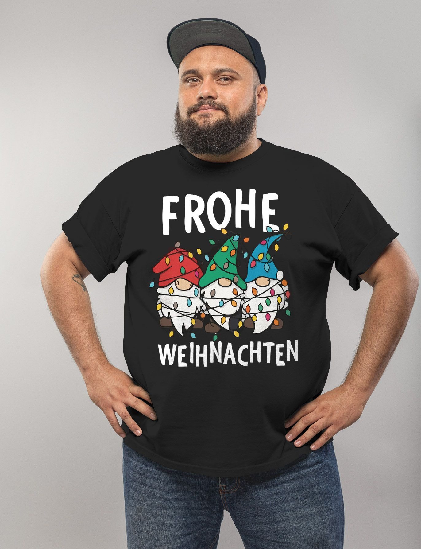 MoonWorks Print-Shirt Herren T-Shirt Frohe Weihnachten Lustig Weihnachtsshi günstig online kaufen