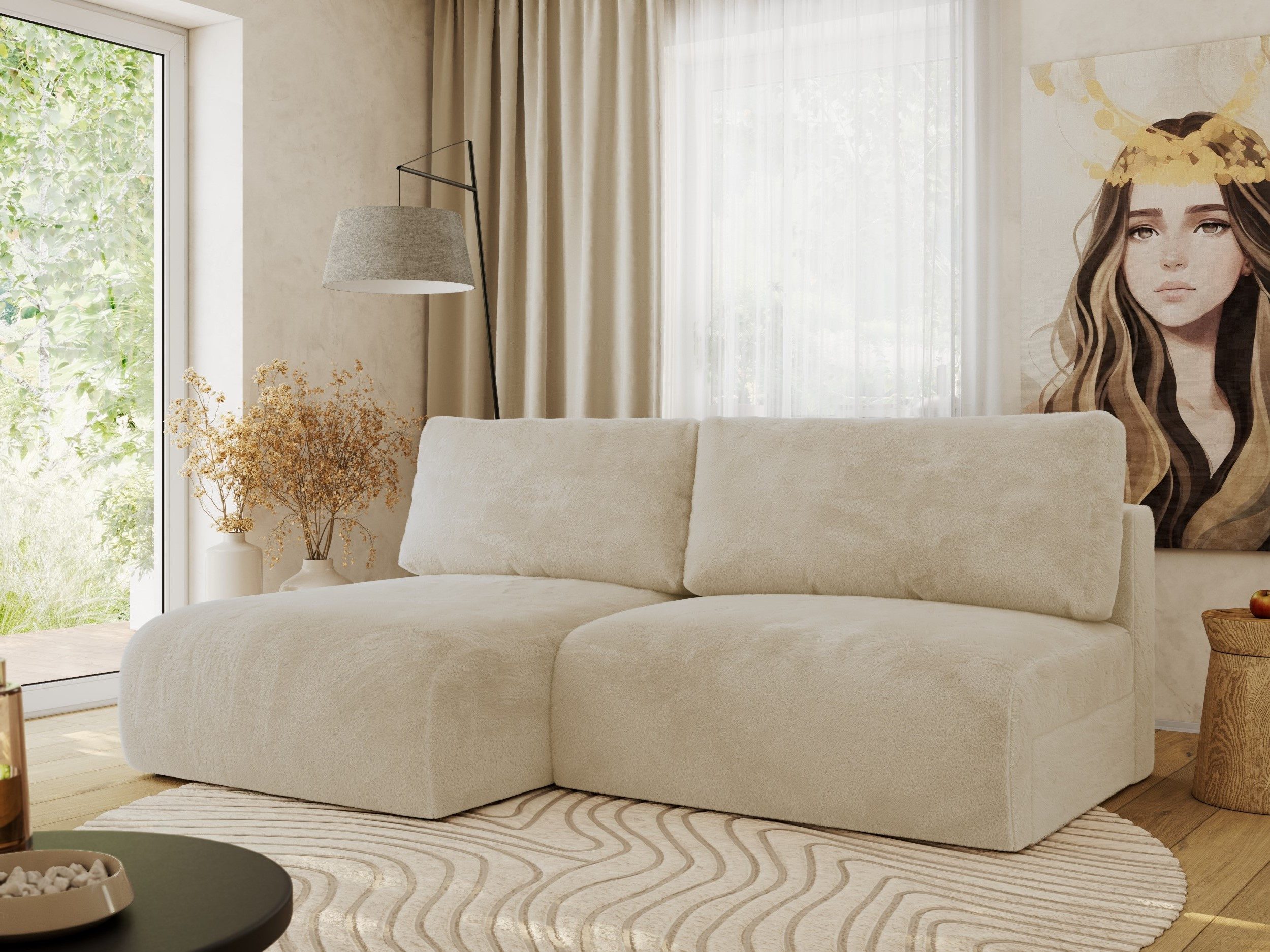 MKS MÖBEL Ecksofa VIVO L, Set, Wohnlandschaft, lose Kissen, CME35-Schaum, Ecksofa, L-Form, Wellenfedern, Bettkasten, Schlafsofa