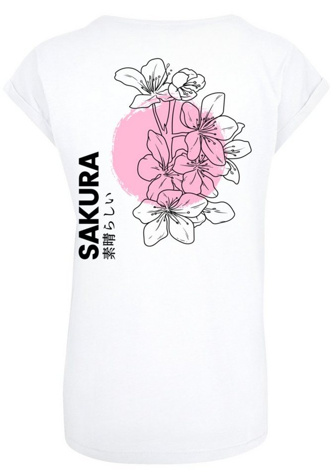 F4NT4STIC T-Shirt Sakura Japan Grafik Print, Das Model ist 170 cm groß und  trägt Größe M