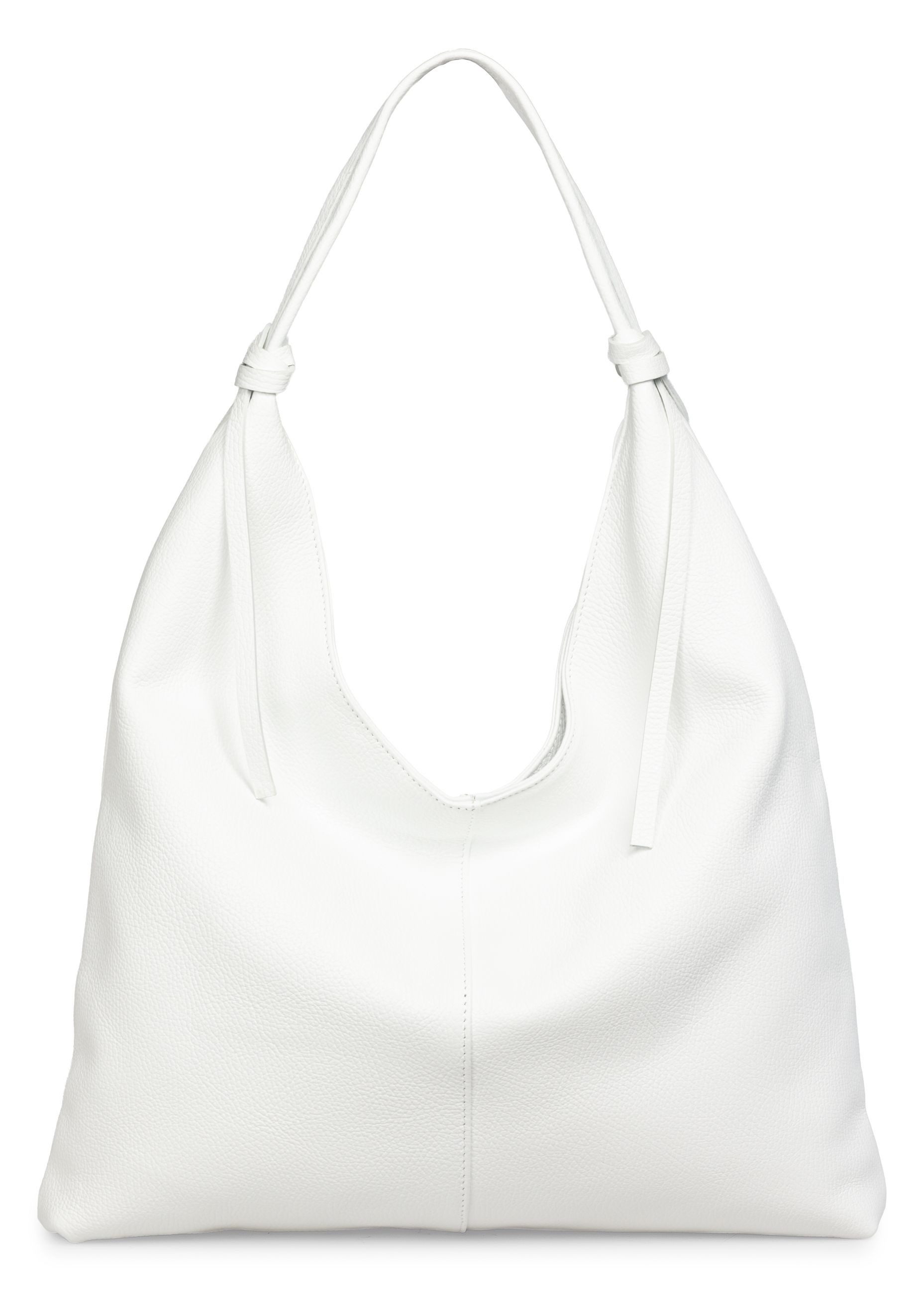 Caspar Schultertasche Lässige Leder Shopper große Damen Tasche - PREMIUM LINE- Modell No.817, leicht, elegant & unempfindlich - 100% Echtleder - Handmade in Italy
