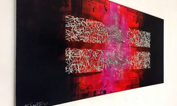 WandbilderXXL Gemälde Broken Bars 120 x 60 cm, Abstraktes Gemälde, handgemaltes Unikat