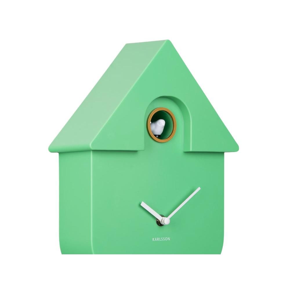 Karlsson Uhr Kuckucksuhr Wall Clock Modern Cuckoo Hellgrün (41cm)