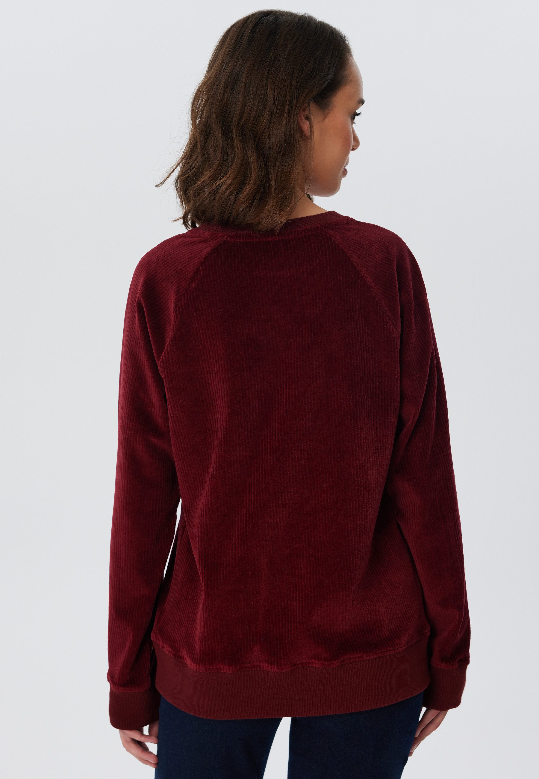 Leela COTTON Sweatshirt Damen Cord Sweatshirt – Bild 2 von 5