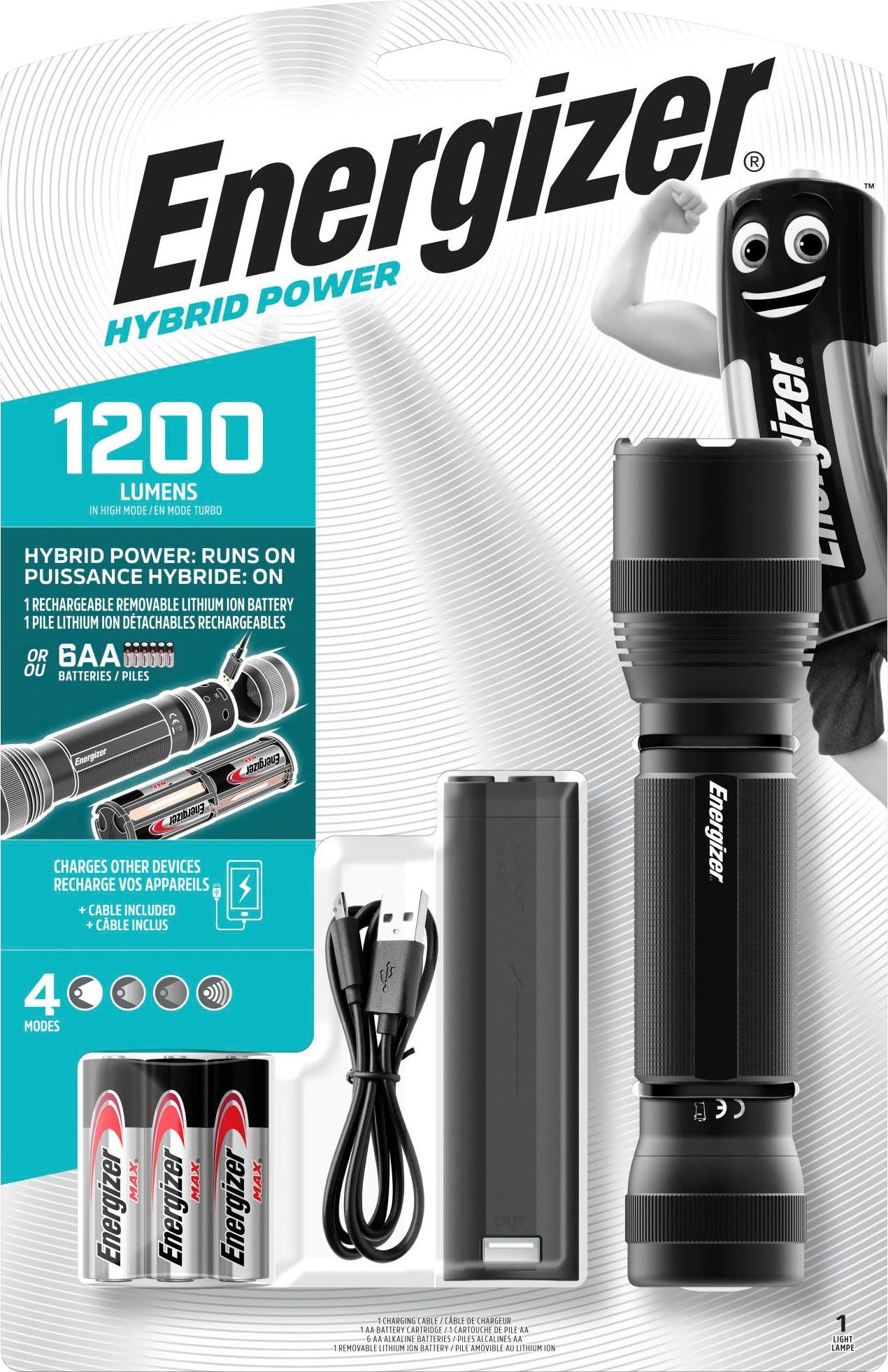 Energizer Taschenlampe Hybrid Tactical Metal