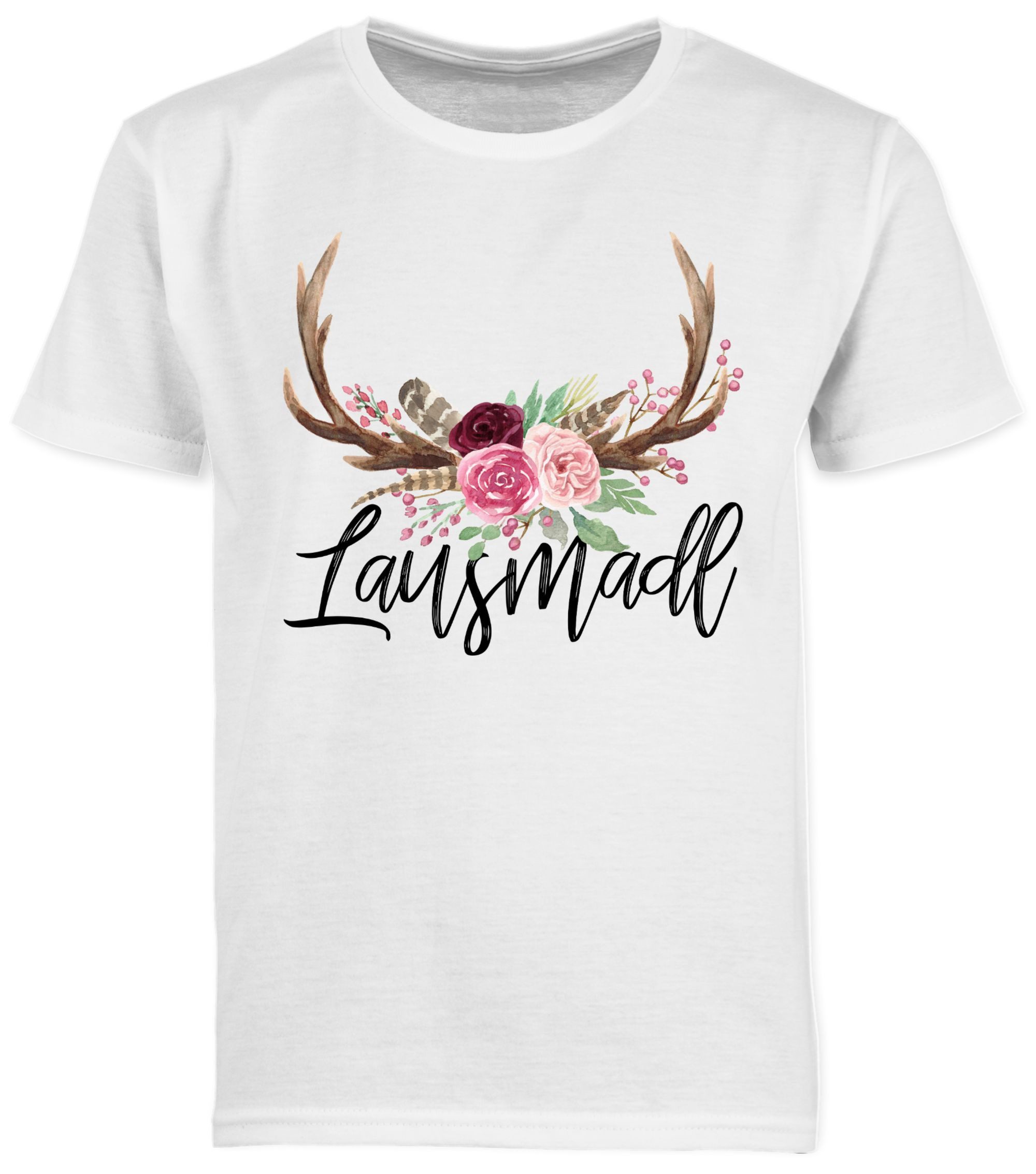 Shirtracer T-Shirt Lausmadl Hirschgeweih I (1-tlg) Mode für Oktoberfest Kinder Outfit
