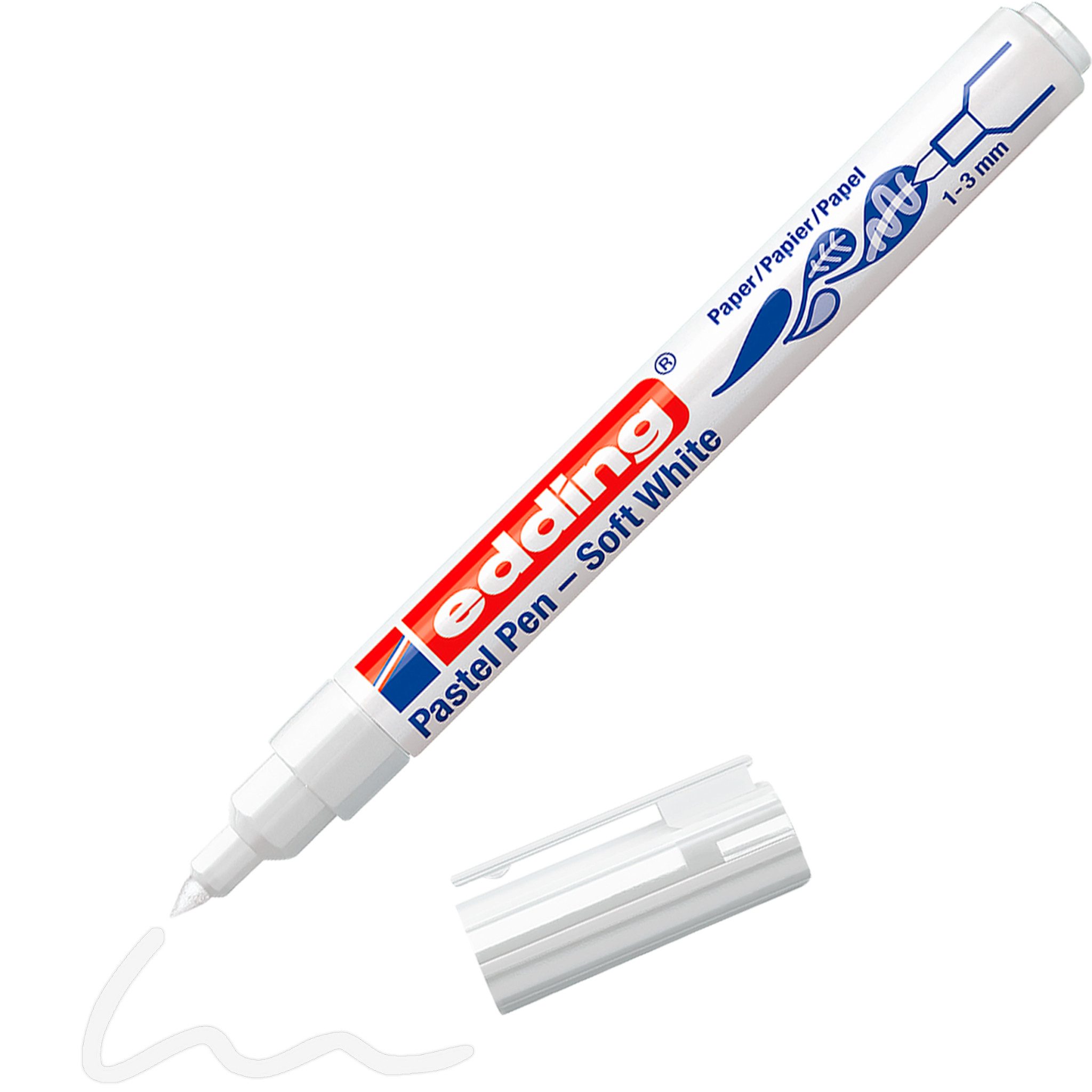 edding Kalligraphie-Stift Pastel Pen Soft White, Wasserbasis