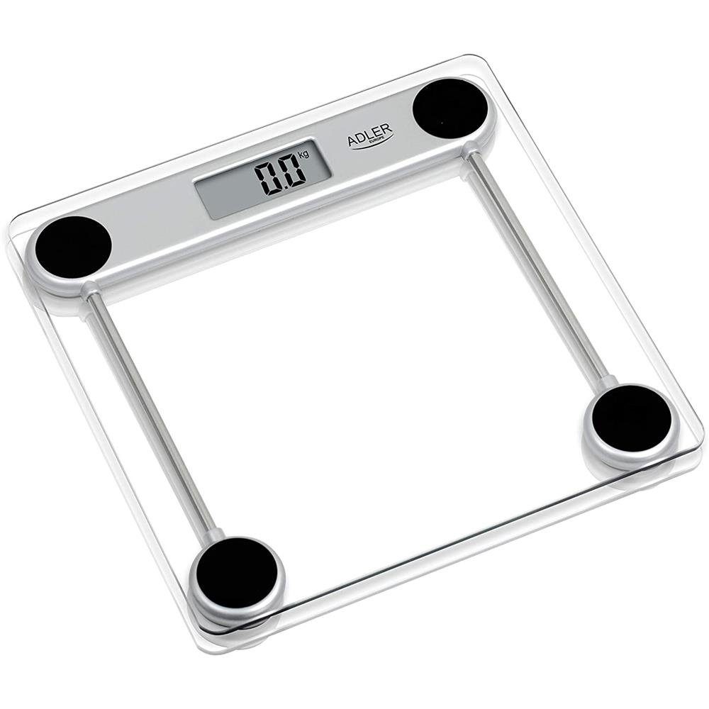 Adler Personenwaage AD 8121, digital, bis 150 kg, Körperwaage, Badezimmerwaage, Glas
