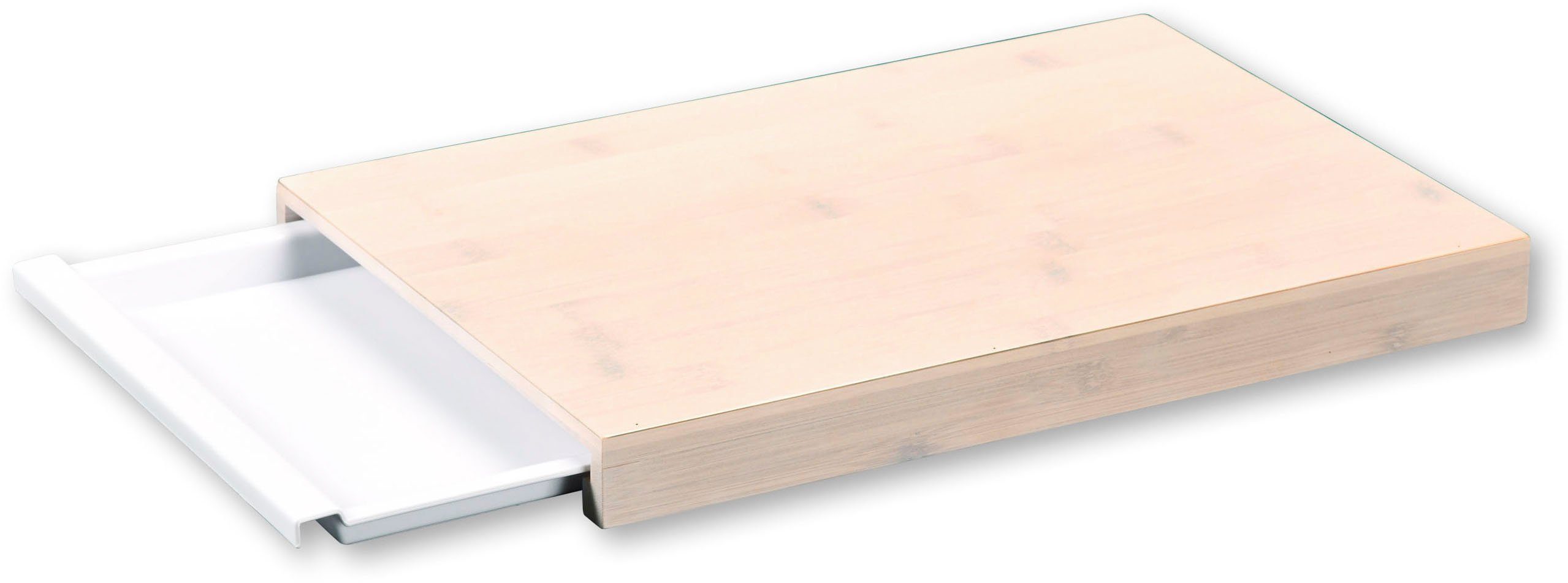 KESPER for kitchen & home Schneidebrett, Holz, Kunststoff, (1-St), mit  Auffangschale, Schneidebrett mit einer Auffangschale