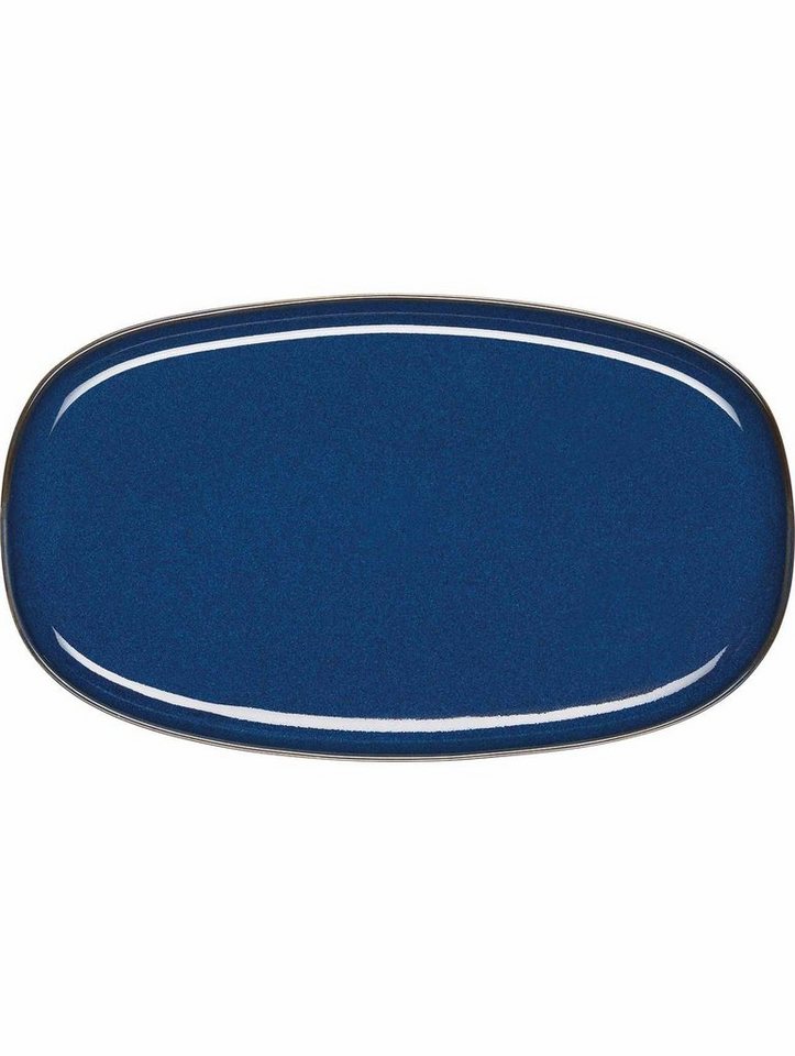 ASA SELECTION Servierplatte saisons Oval Midnight Blue, Steinzeug,  spülmaschinen- und ofenfest, mikrowellen- und gefriergeeignet