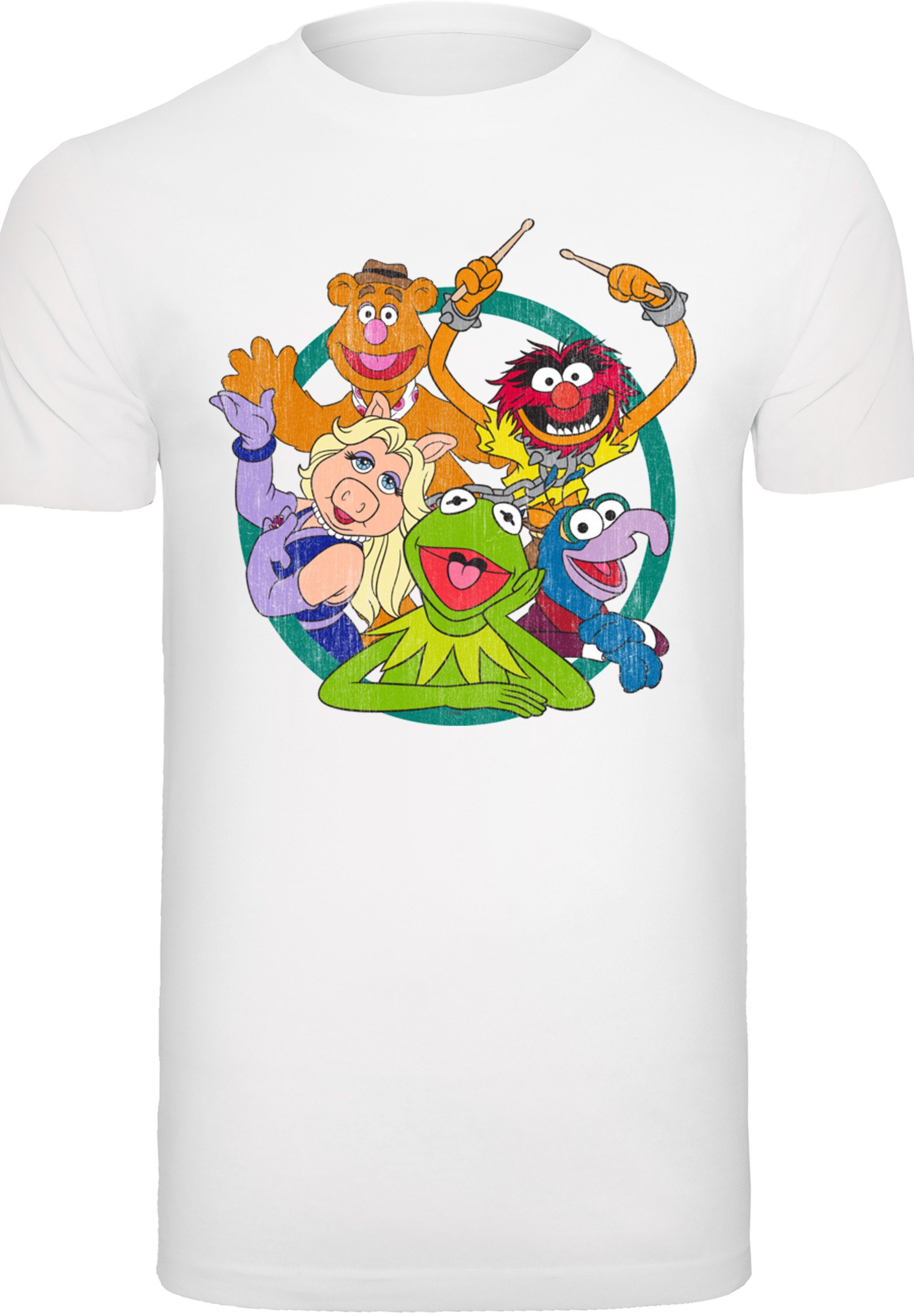 T-Shirt Die F4NT4STIC weiß Print Circle Disney Group Muppets
