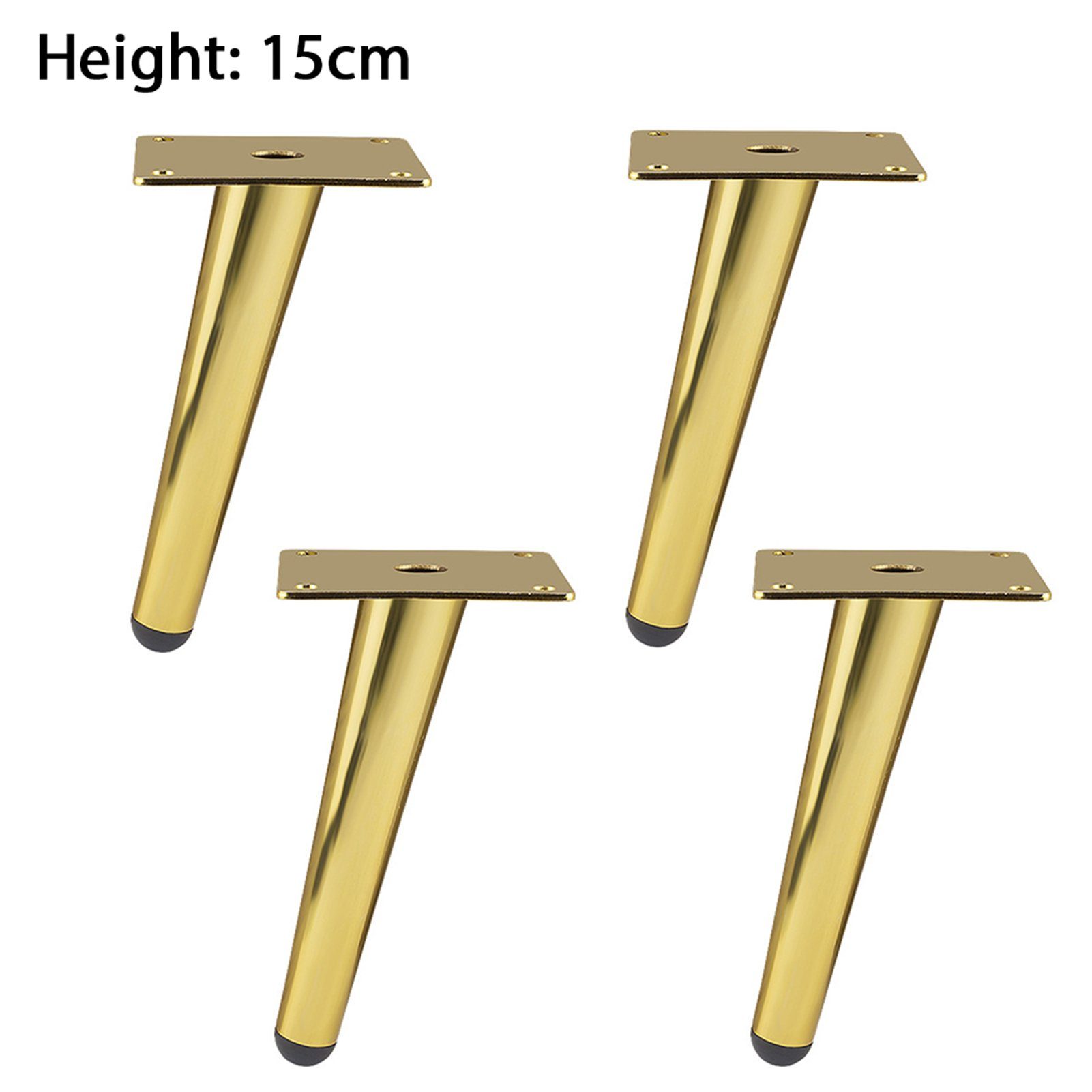 Blusmart Möbelfuß 4 Stück Möbelfüße Aus Eisen, Rostfrei, Konische Möbelbeine Für titanium 15cm