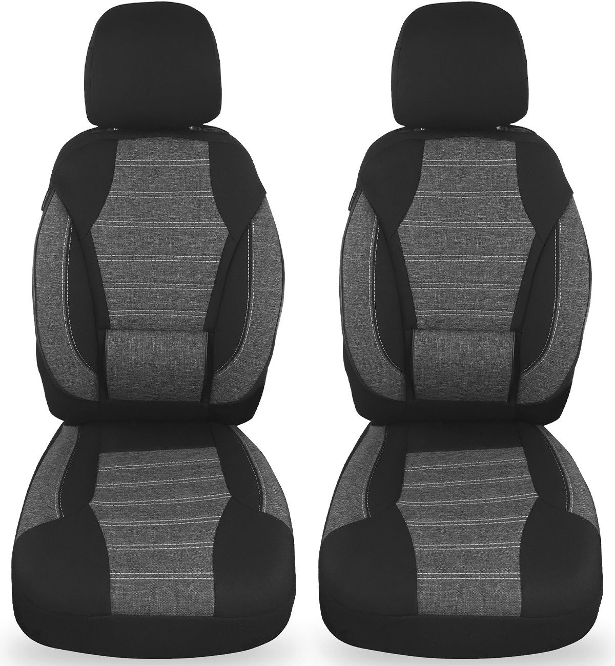 BREMER SITZBEZÜGE Autositzbezug für VW Golf Sportsvan Bj 2014-21 (KT104), Set, 2-tlg., Schonbezüge Sitzbezüge Fahrer und Beifahrer, in Schwarz