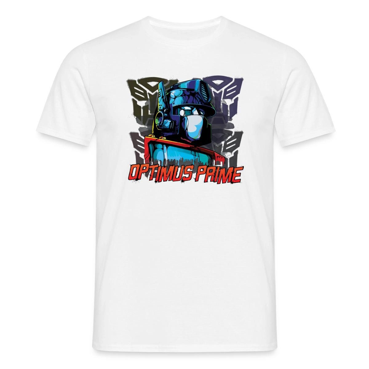 Spreadshirt T-Shirt Transformers G1 Optimus Autobots Portrait Männer T-Shirt (1-tlg)