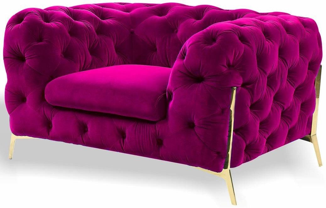 Xlmoebel Chesterfield-Sessel Neuer Einzelsitz-Sessel in Textil für gemütliche Abende - Chesterfield (Sessel), Hergestellt in Europa