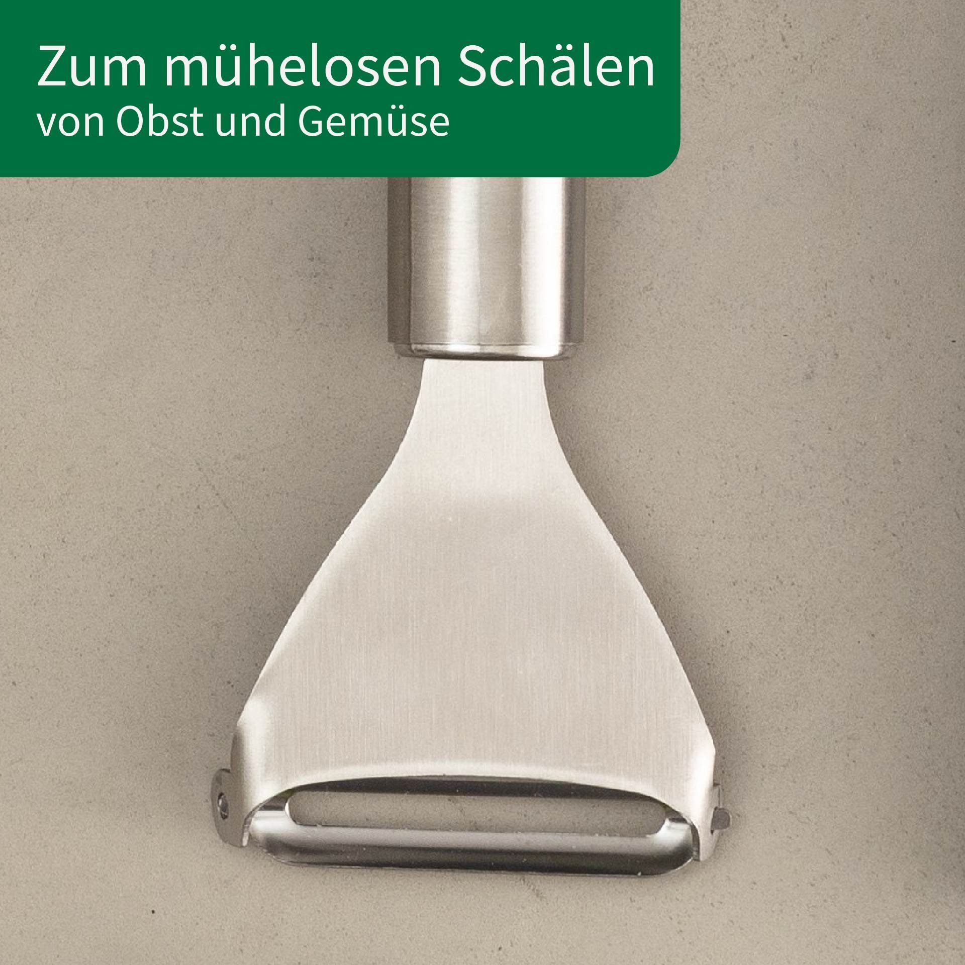 Chefkoch trifft Fackelmann Sparschäler Ziehschäler in hochwertiger Edelstahlausführung, 180x60mm