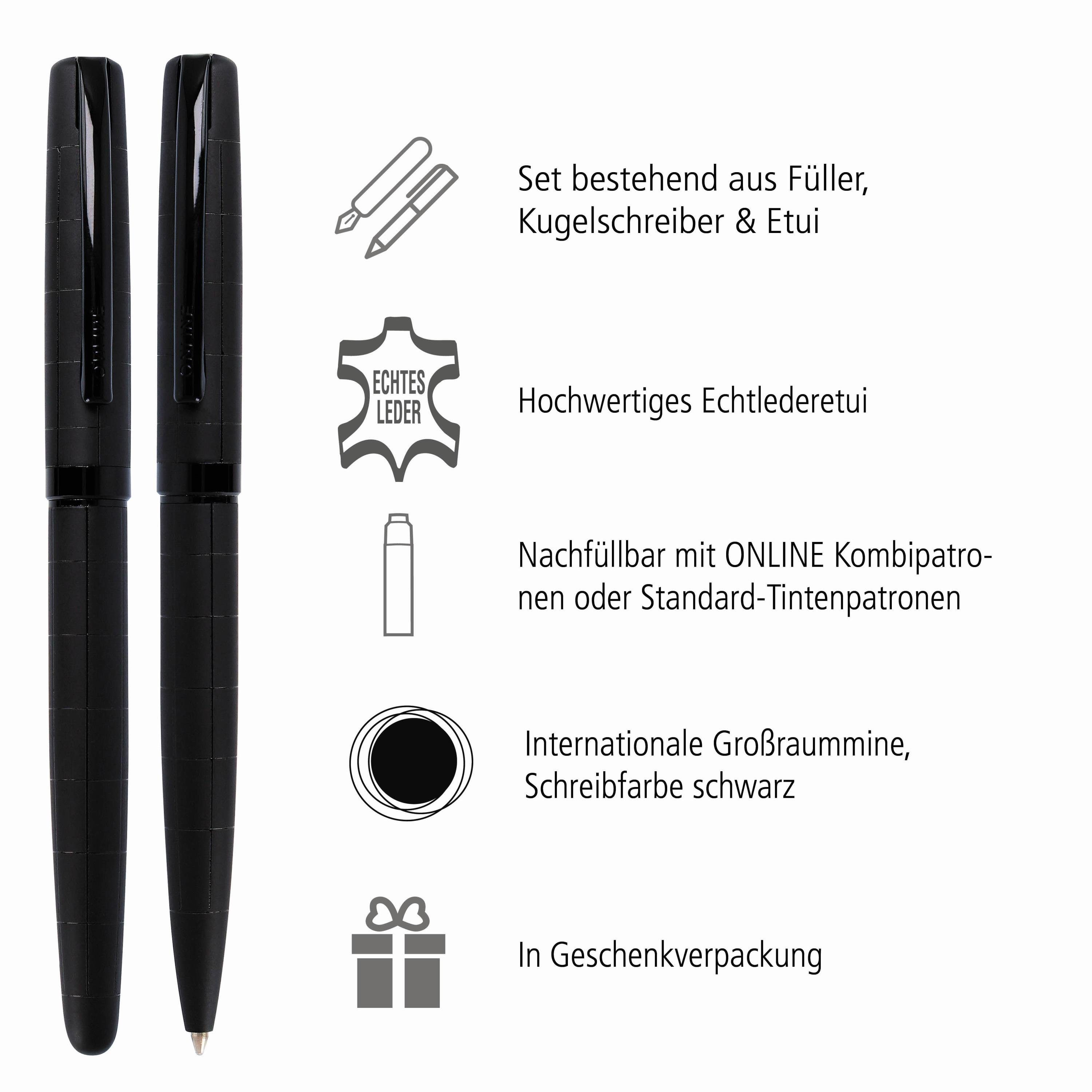 Füller Online Schwarz Schreib-Set Eleganza Pen