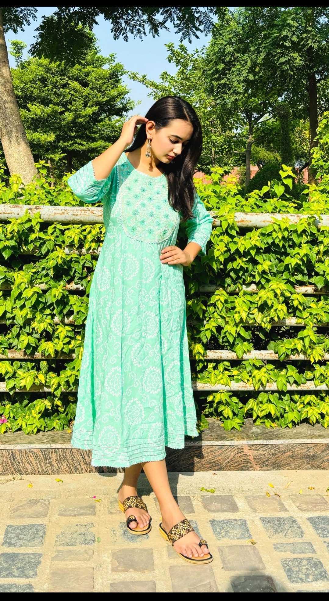 PfauGermany Maxikleid Bright Mint Embroidery günstig online kaufen