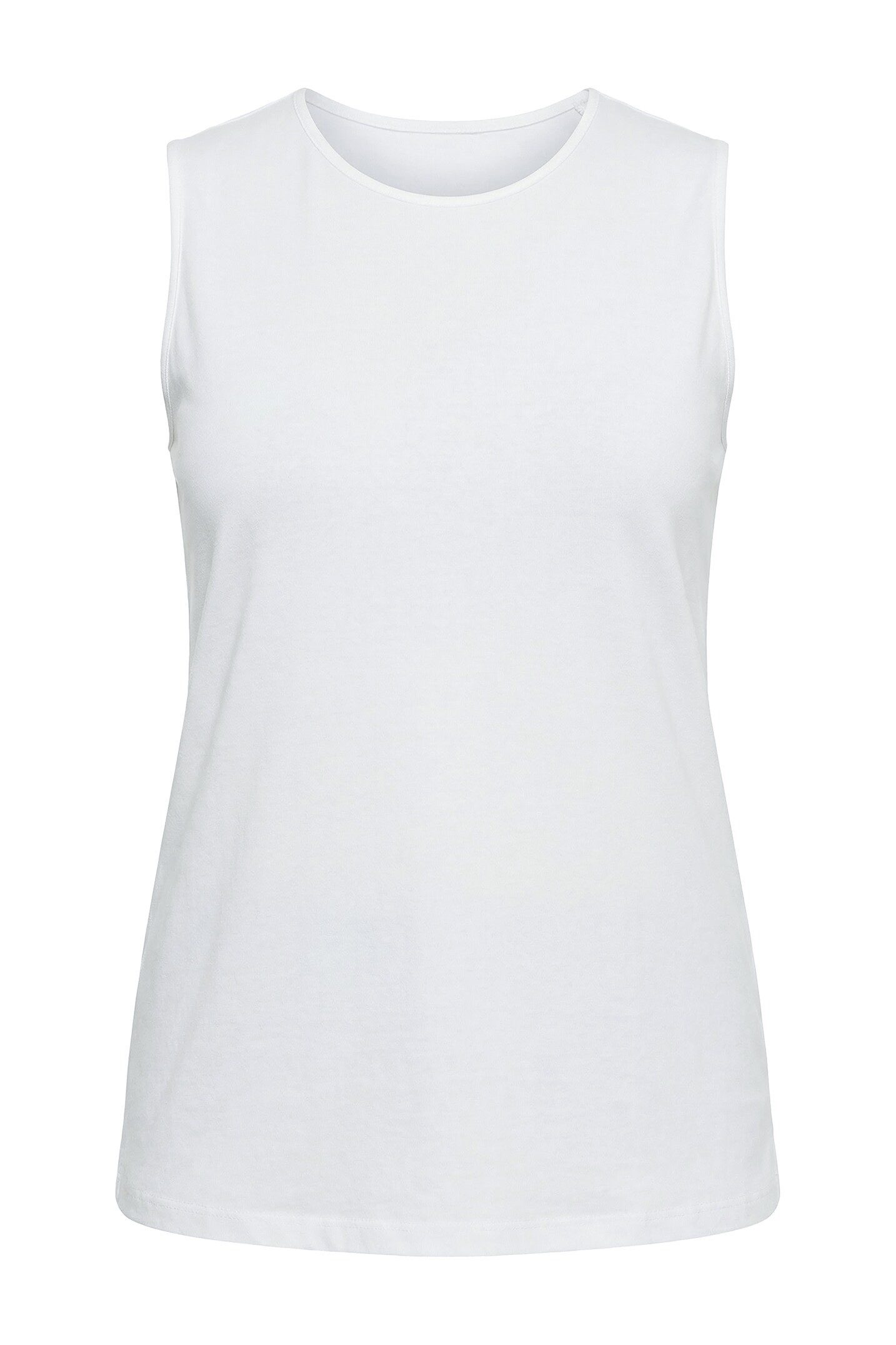 Ulla Popken Longtop Top Rippjersey Slim Rundhals ärmellos