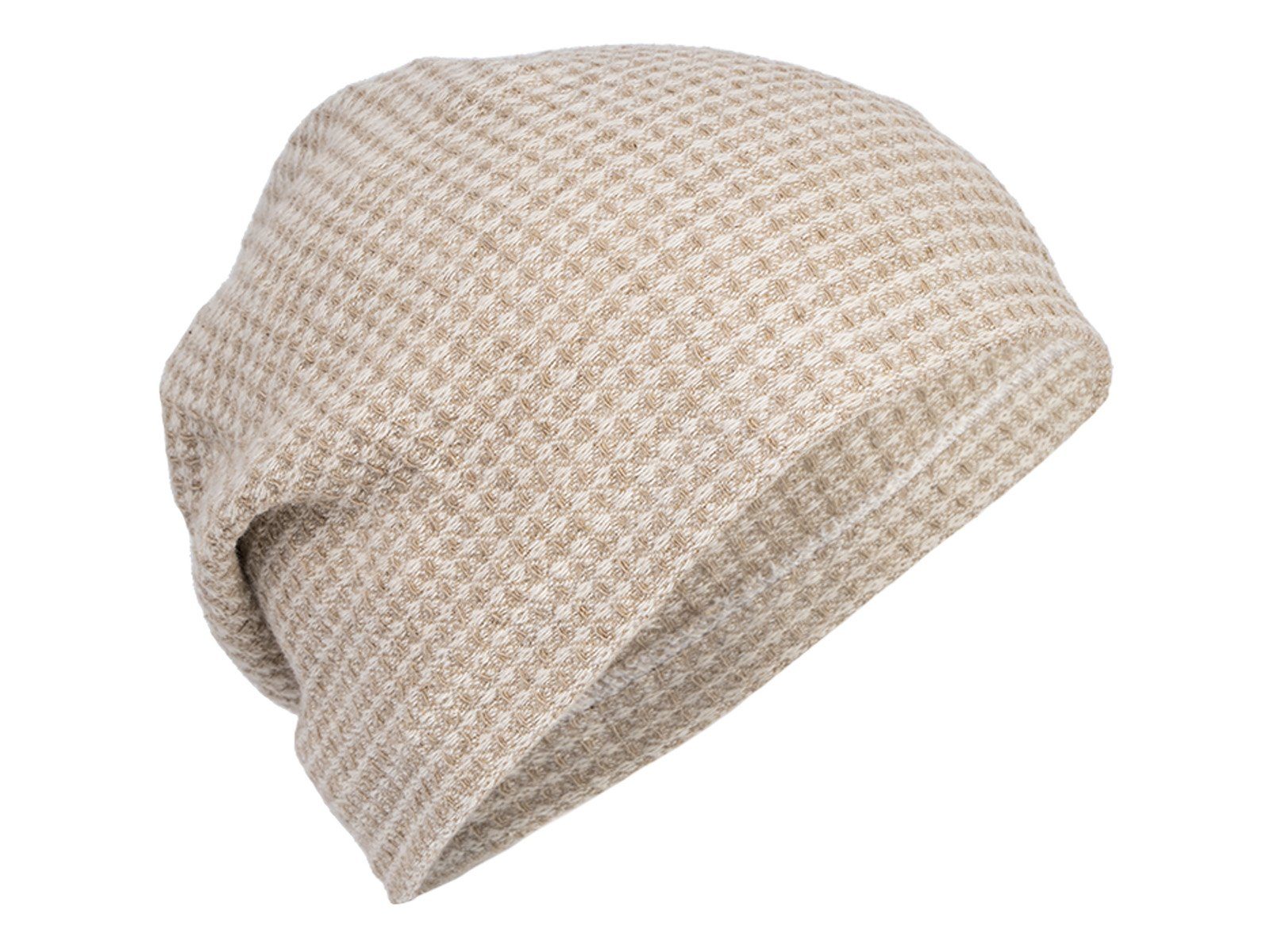 beties Beanie Leinen-Waffelpique Sauna (1-St) Saunahut Saunakappe aus reinem Leinen, Waffel-Pique